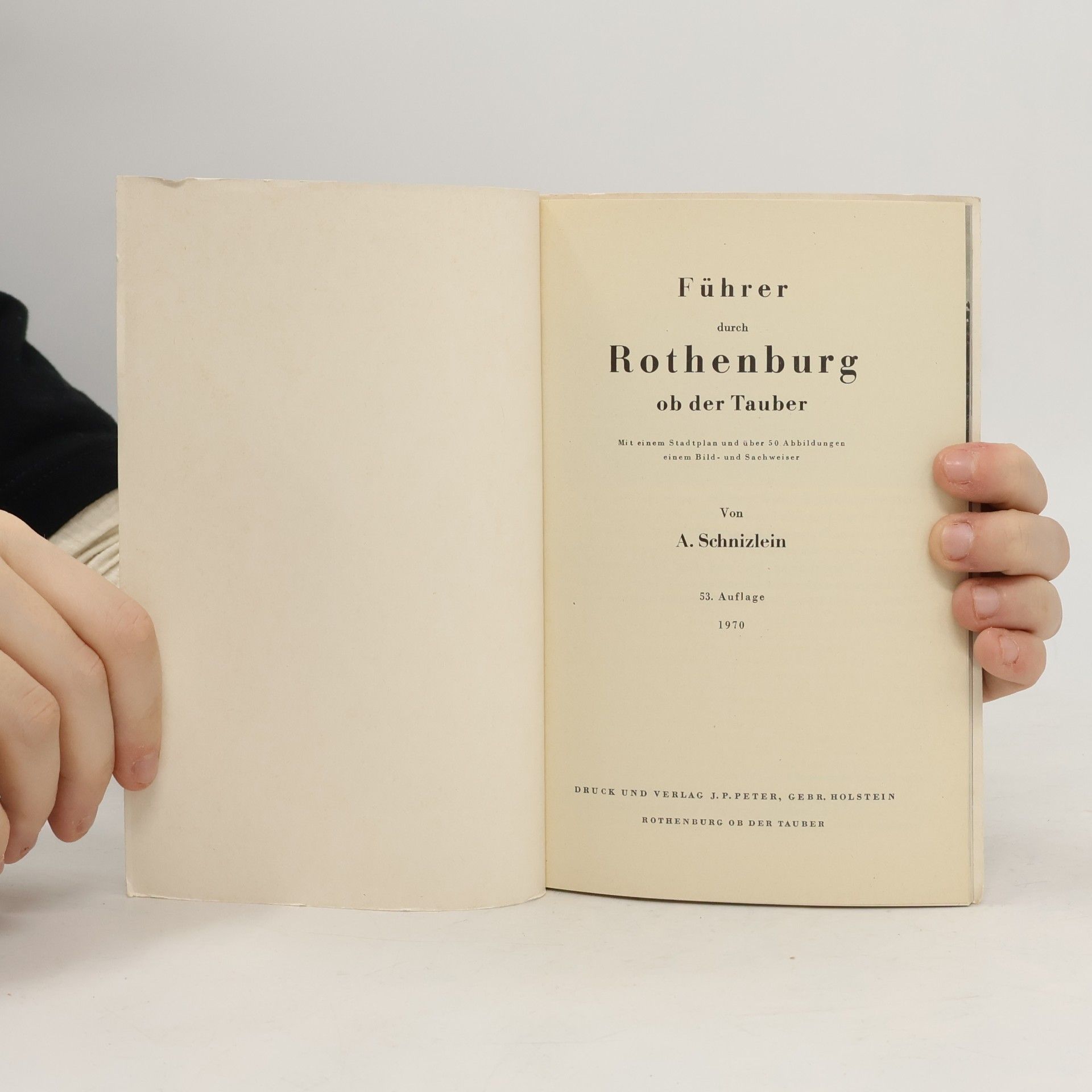 Adalbert Schnizlein Führer durch Rothenburg ob der Tauber