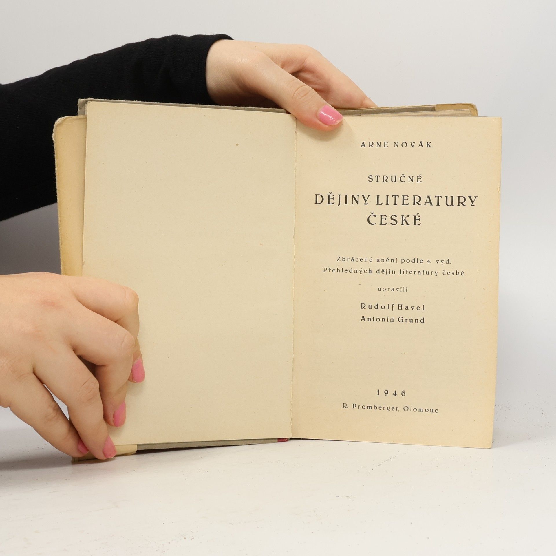 Arne Novák Stručné dějiny literatury české