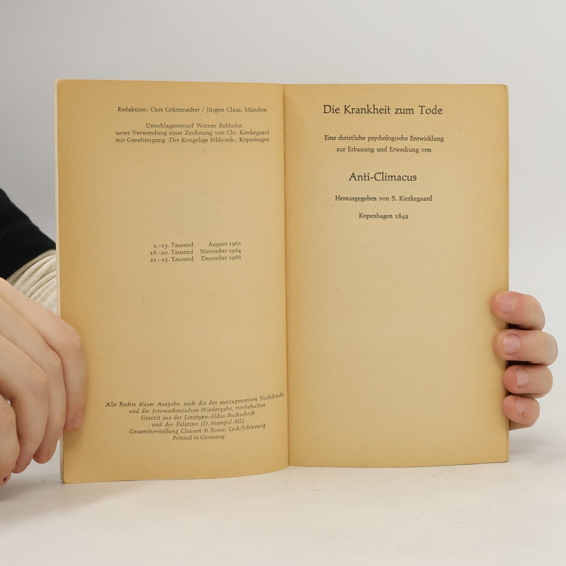 Soren Kierkegaard Die Krankheit zum Tode
