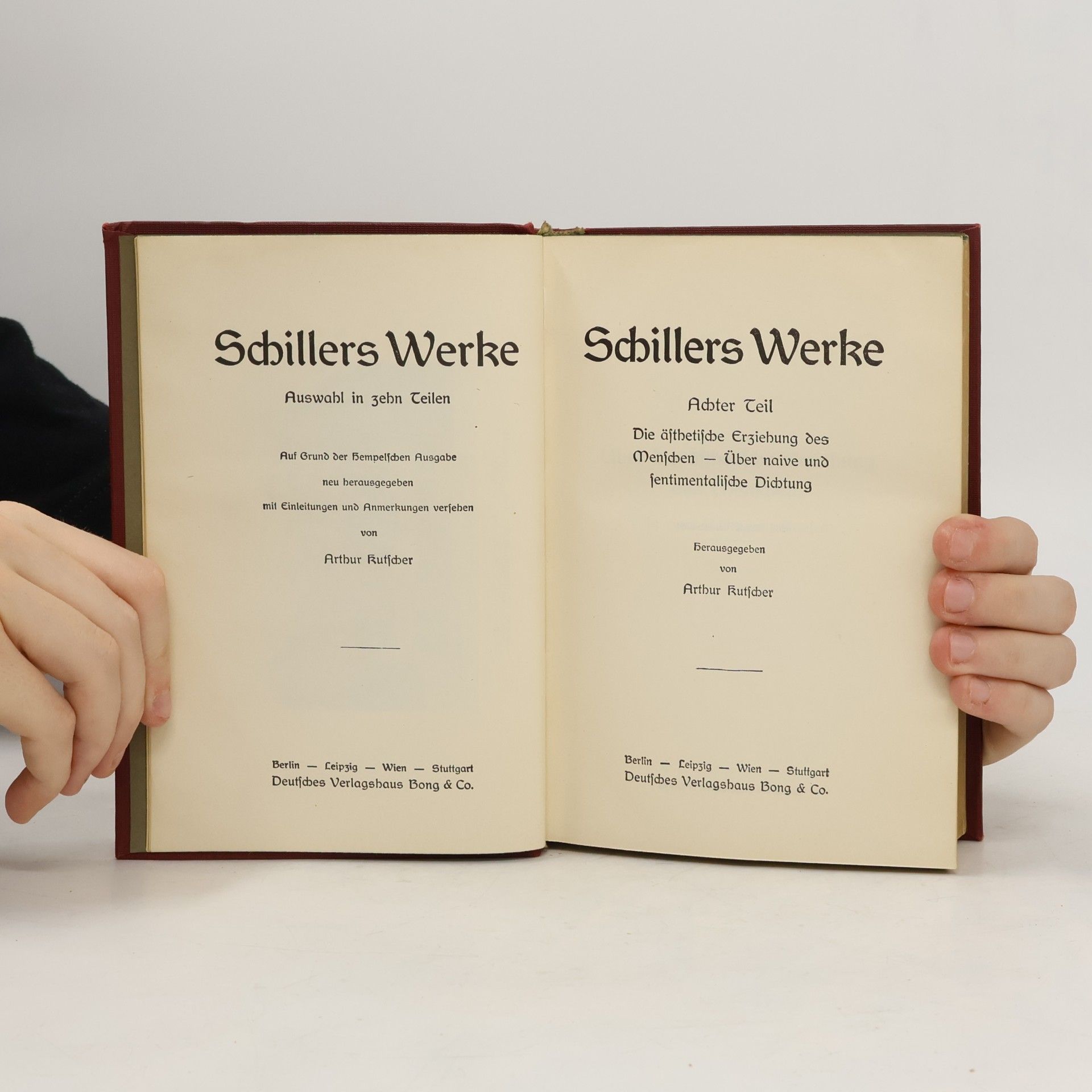 Artur Kutscher Schillers Werke 8-10
