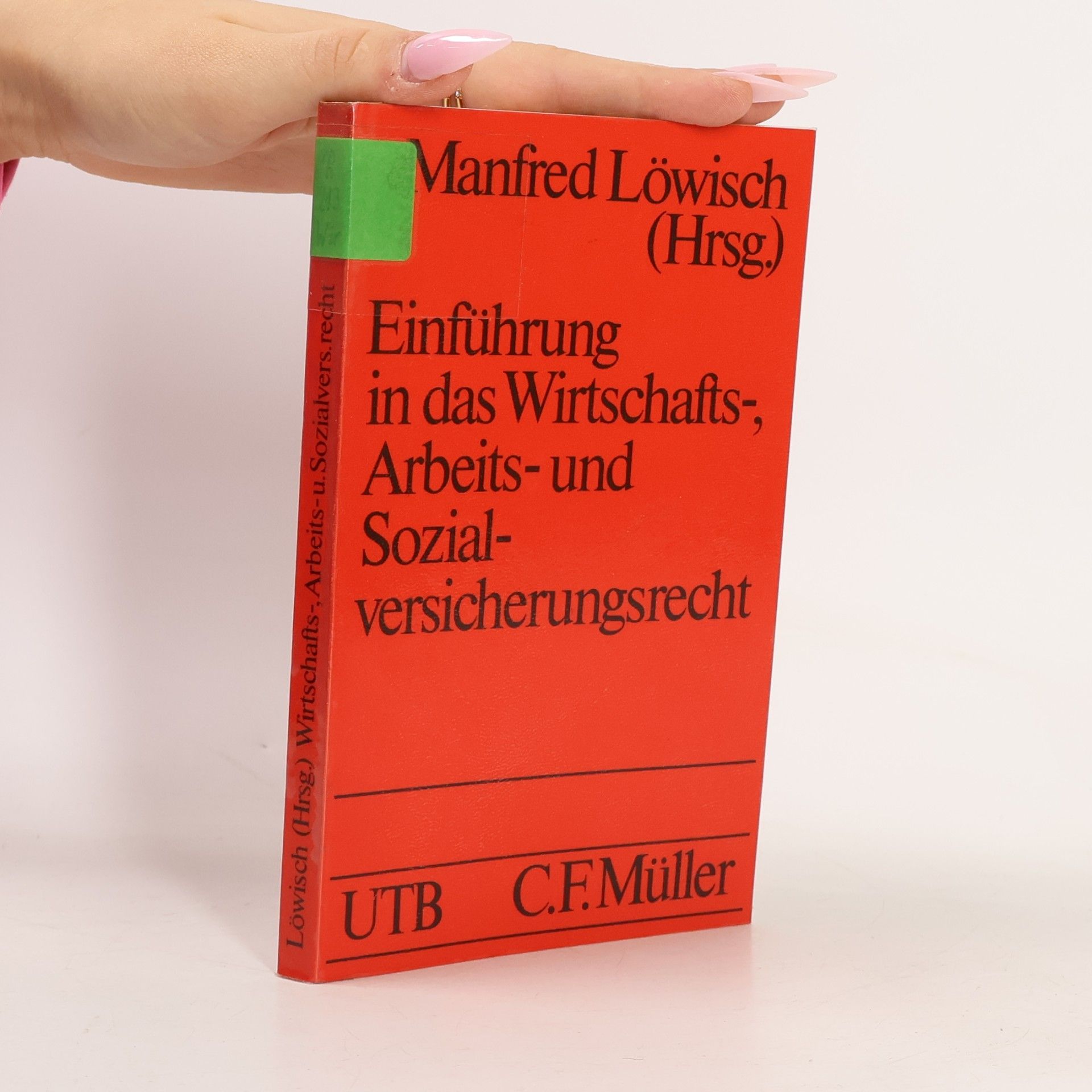 Manfred Löwisch Einführung in das Recht: Einführung in das Wirtschafts-, Arbeits- und Sozialversicherungsrecht