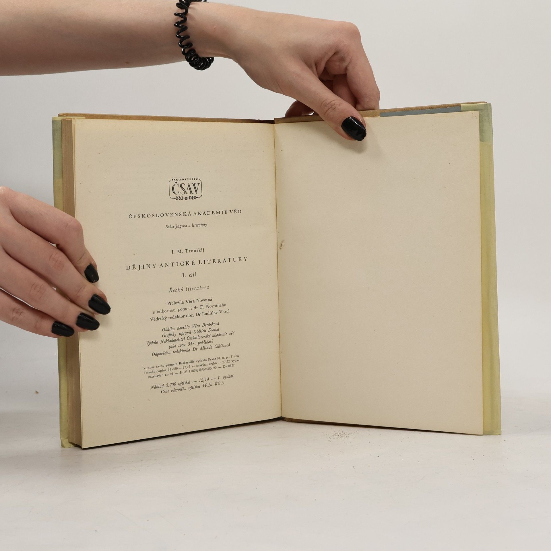 Iosif Moiseevič Tronskij Dějiny antické literatury I.: Řecká literatura