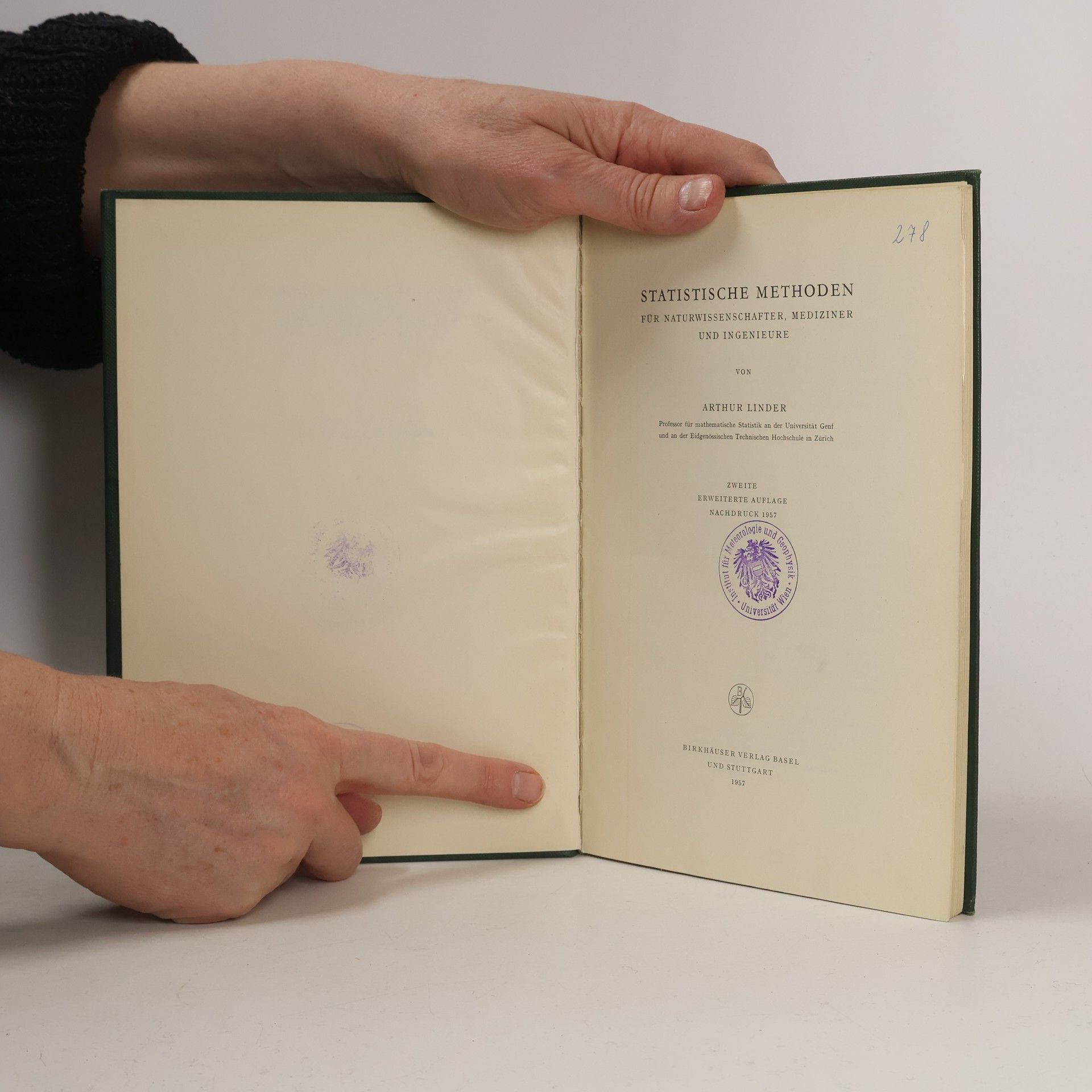Arthur Linder Statistische Methoden