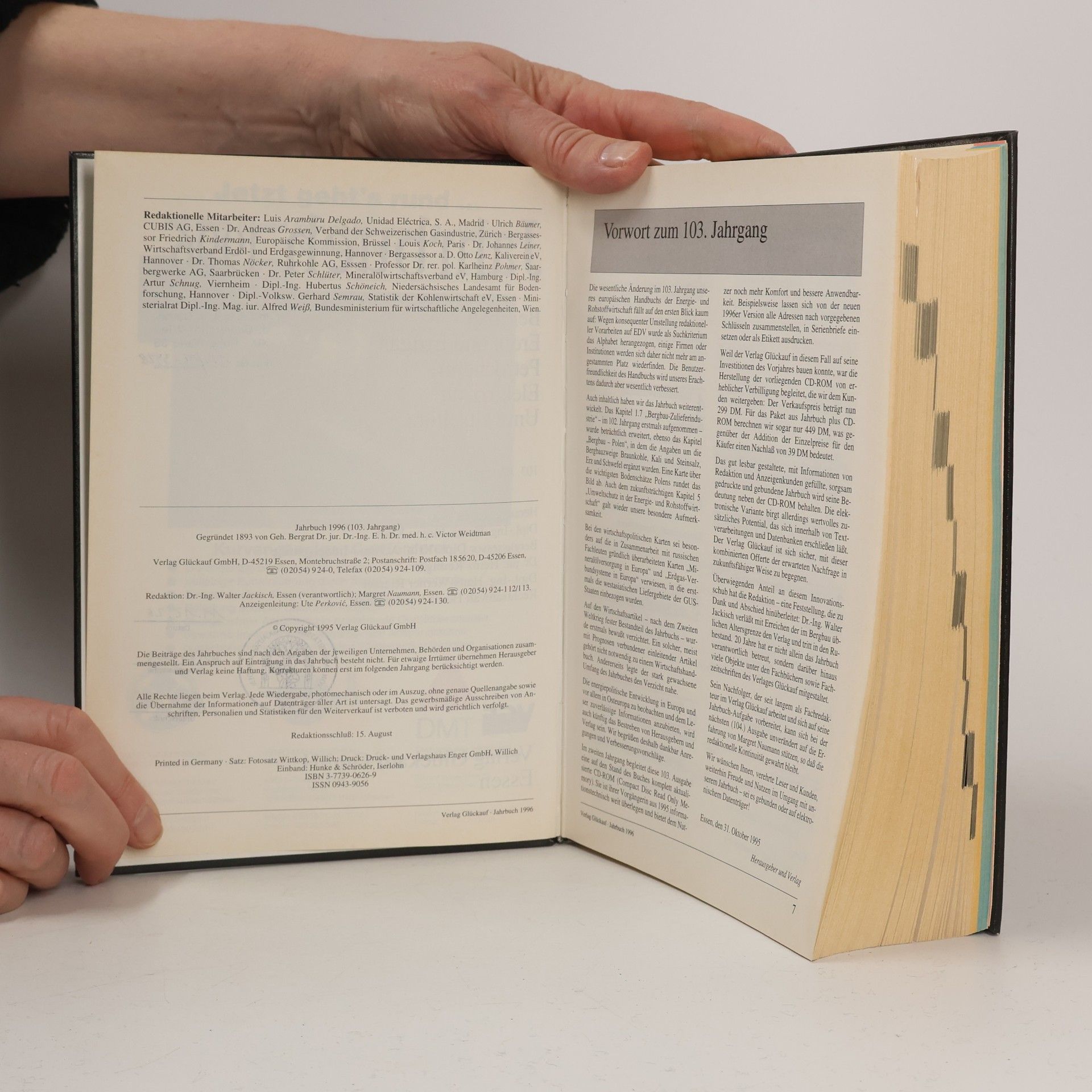 Autorenkollektiv Jahrbuch 103. Jahrgang, 1996
