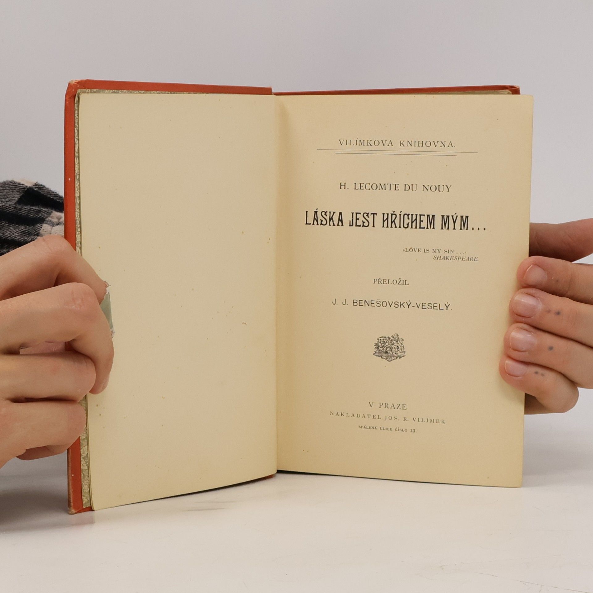 Hélène Lecomte Du Nouy Láska jest hříchem mým