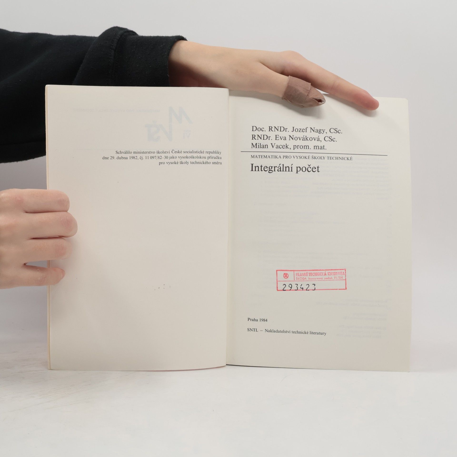 Jozef Nagy Matematika pro vysoké školy technické VI. Integrální počet