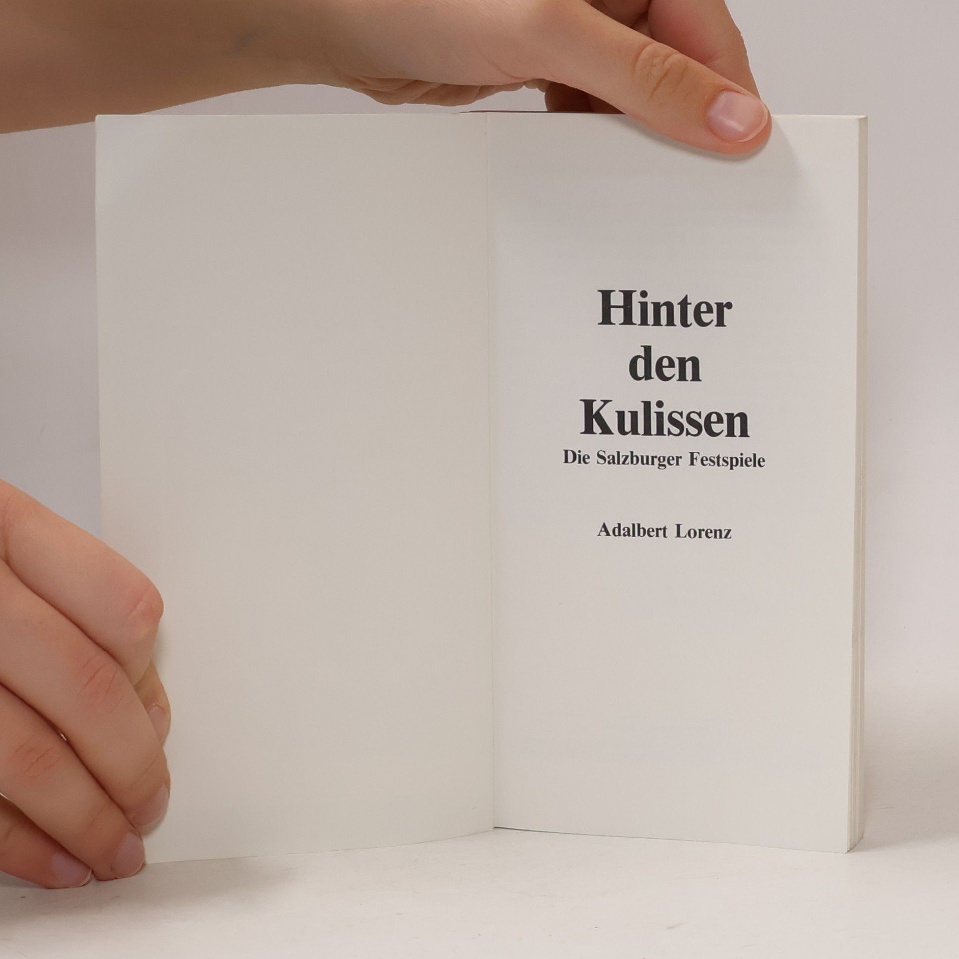 Adalbert Lorenz Hinter den Kulissen