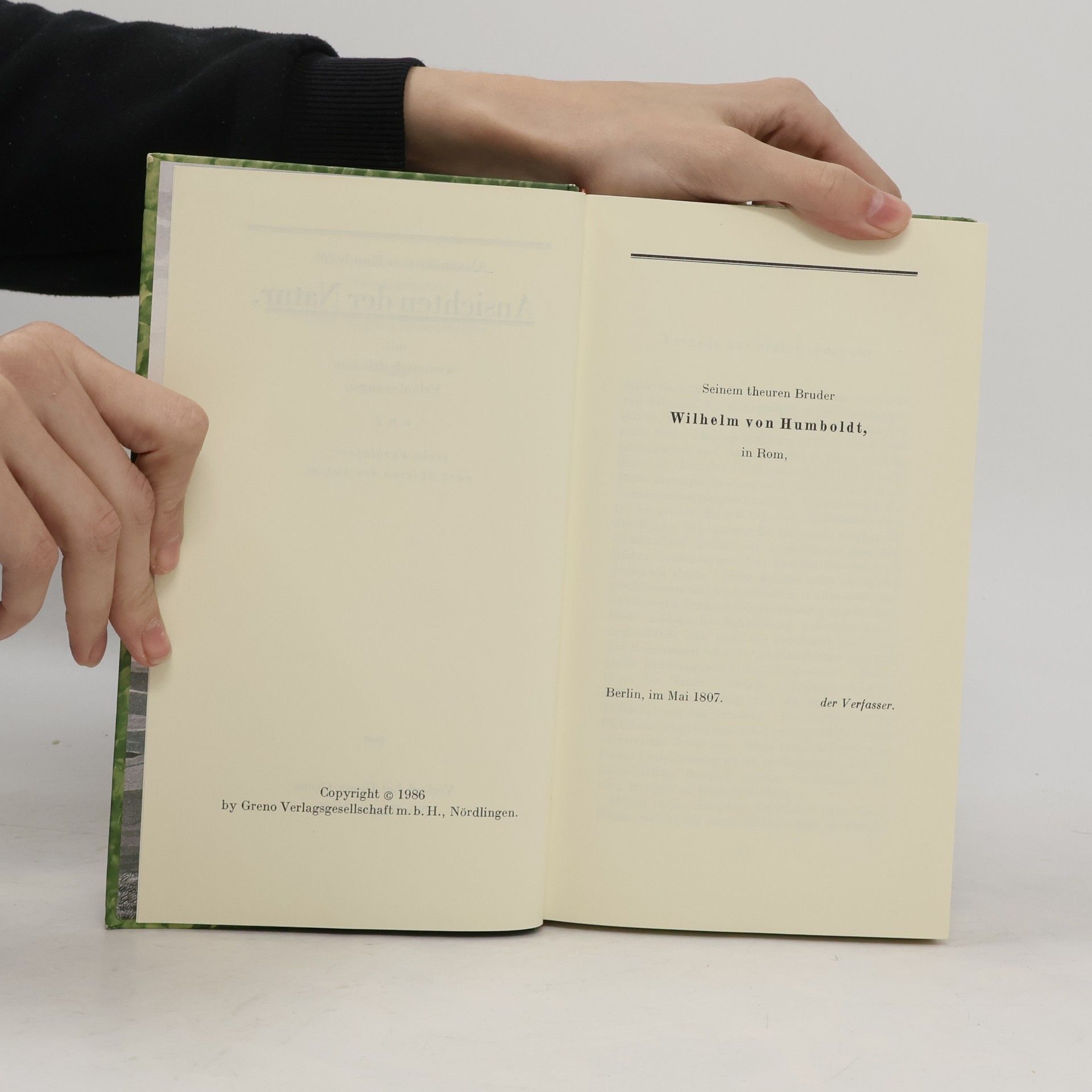 Alexander von Humboldt Ansichten der Natur