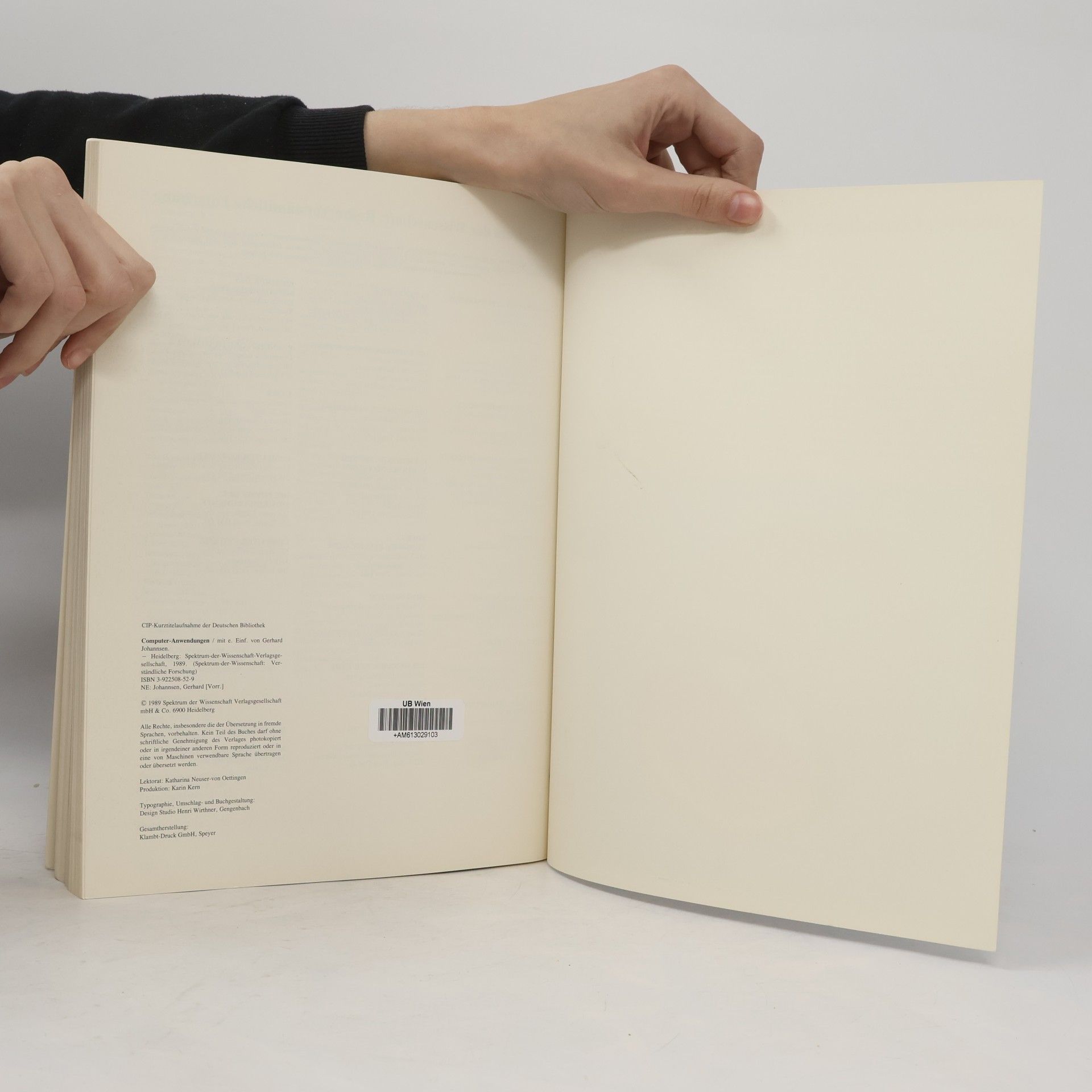 Gerhard Johannsen Spektrum der Wissenschaft: Computer-Anwendungen