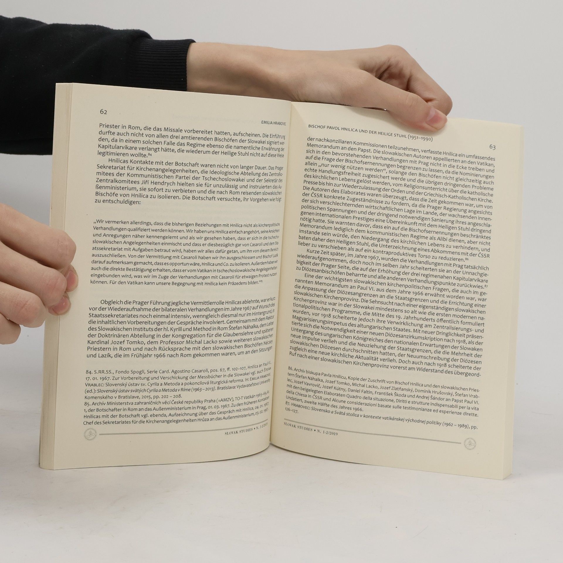 ISTITUTO STORICO SLOVACCO DI ROMA Slovak Studies 1-2/2019