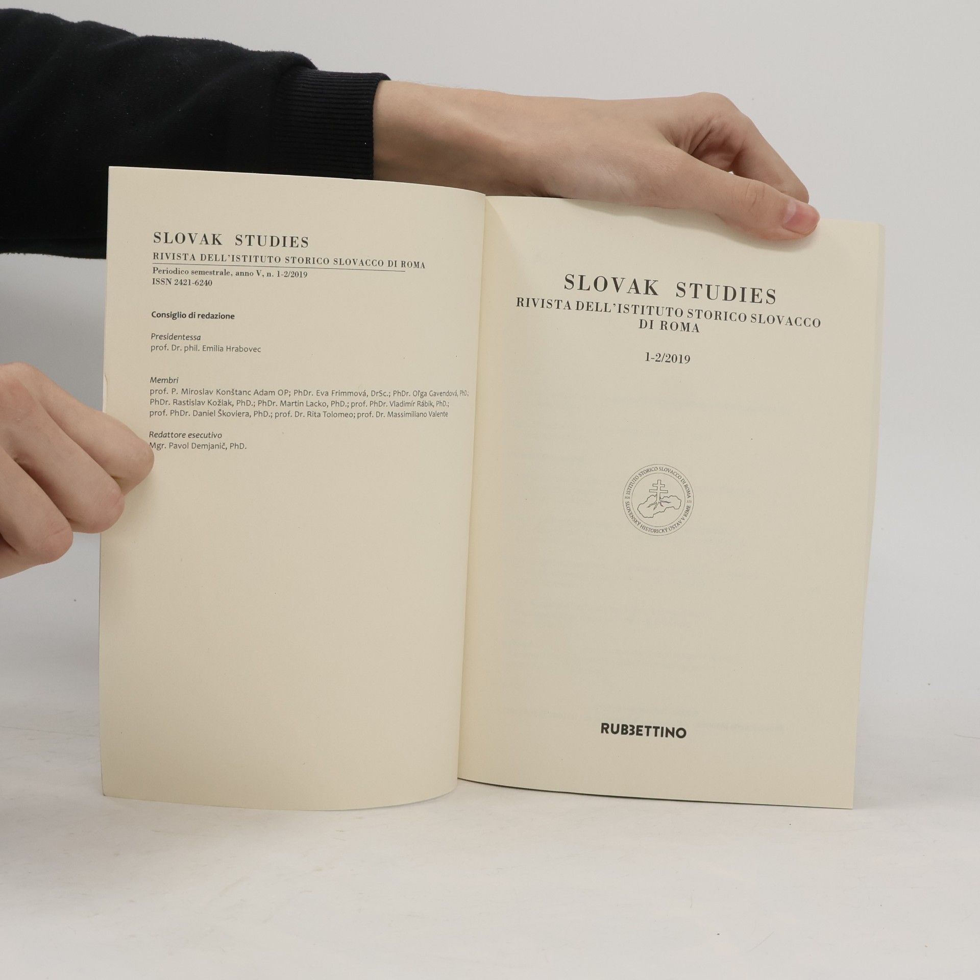 ISTITUTO STORICO SLOVACCO DI ROMA Slovak Studies 1-2/2019