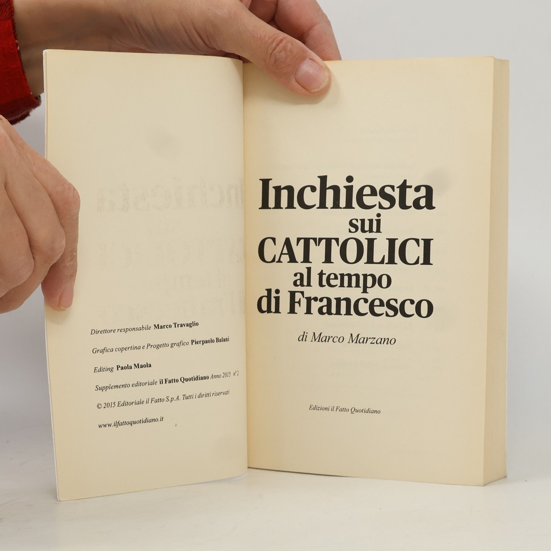 Marco Marzano Inchiesta sui Cattolici al tempo di Francesco