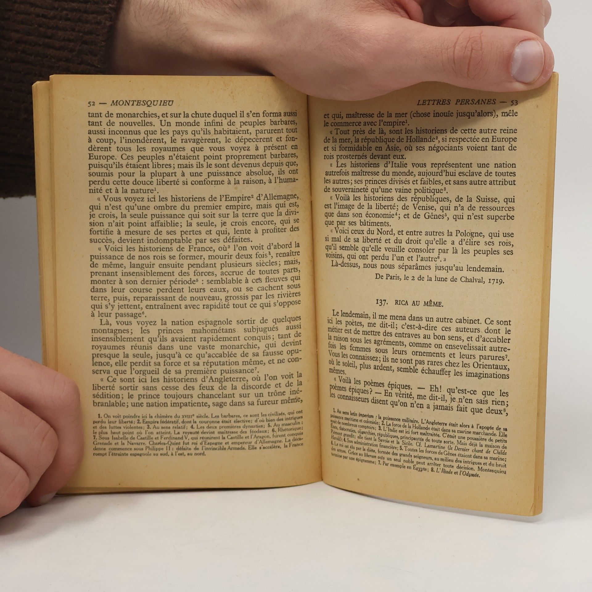 Charles Louis de Secondat de Montesquieu Pages Choisies I
