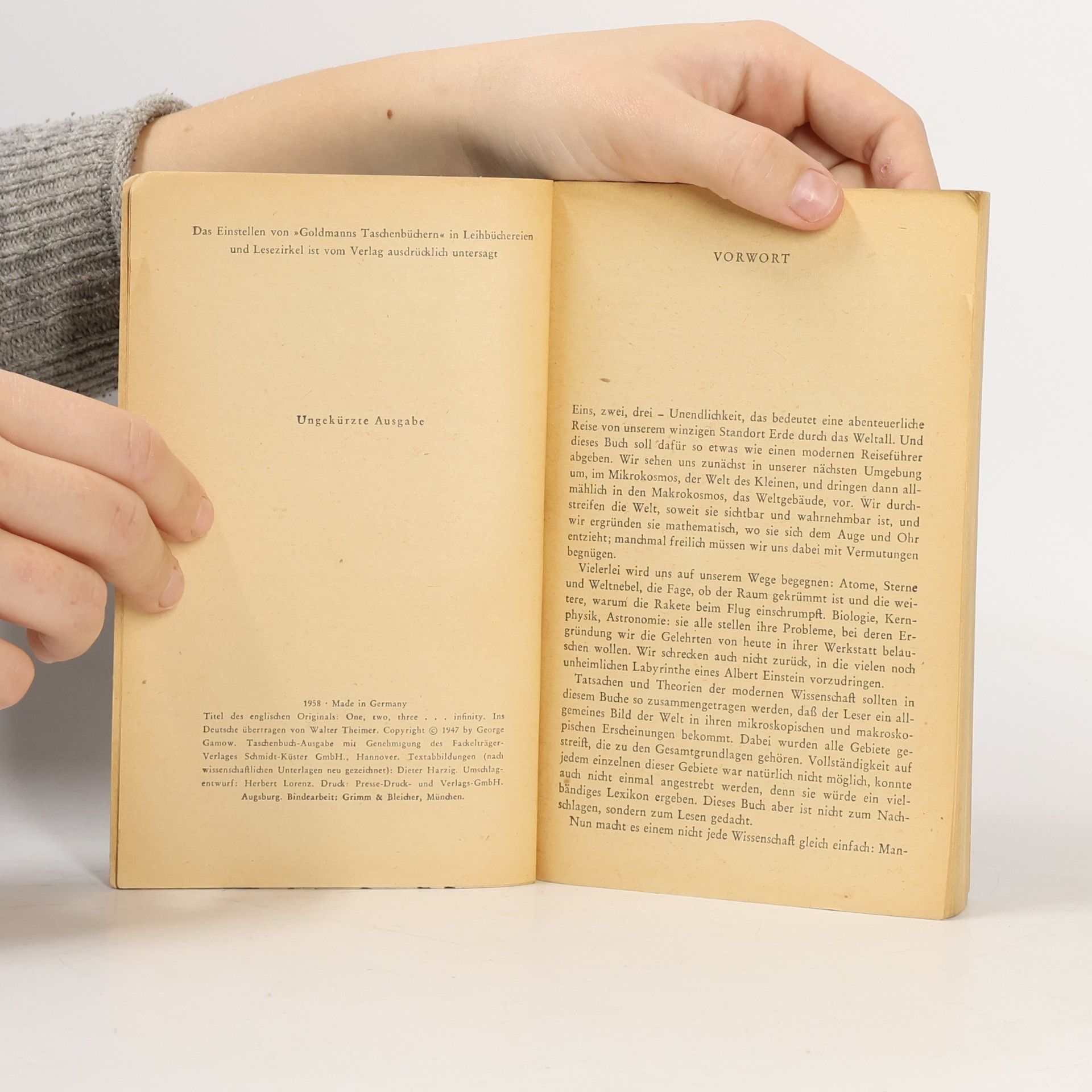 George Gamow Eins, zwei, drei ... Unendlichkeit