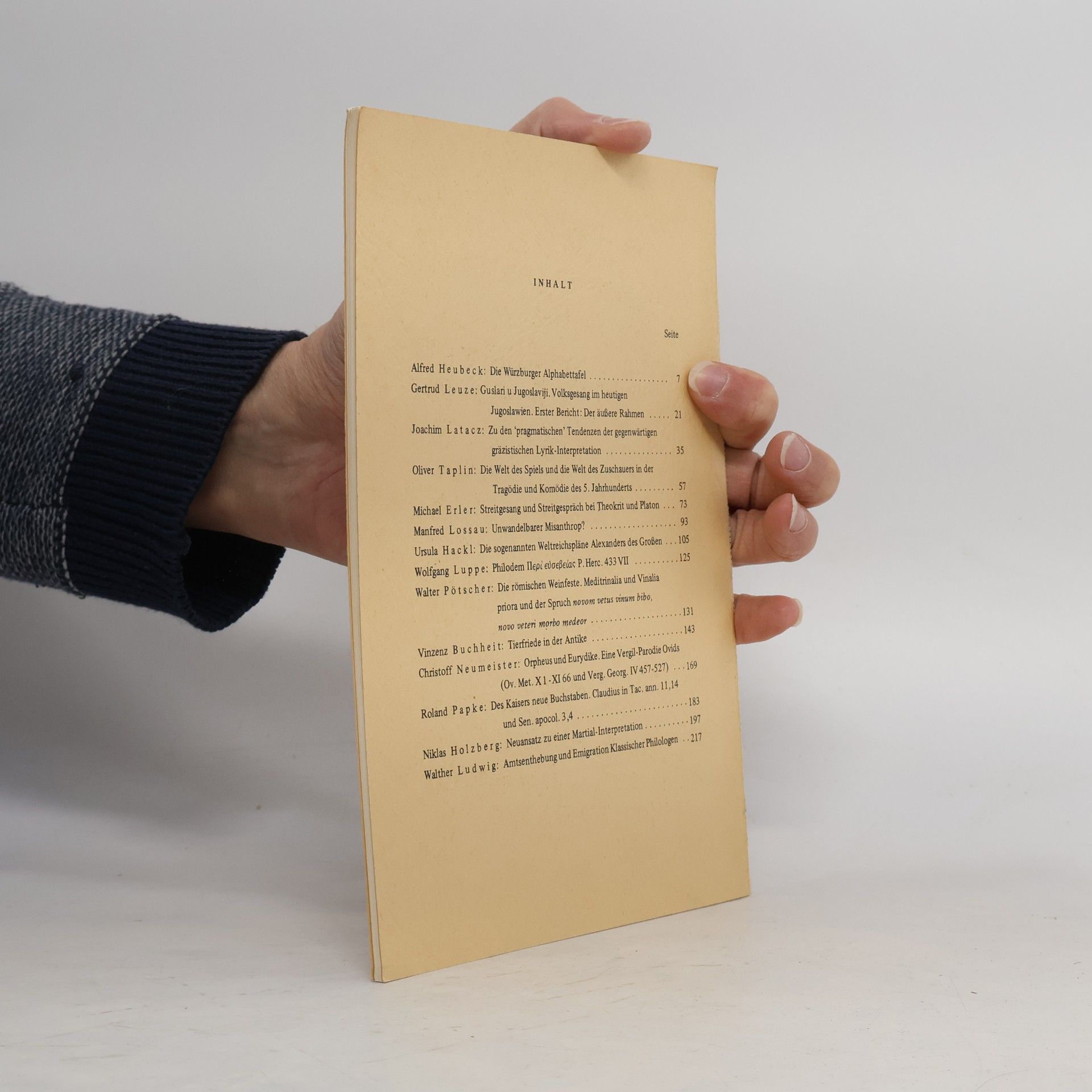 Joachim Latacz Würzburger Jahrbücher füaltertumswissenschaftr die Neue Folge Band 12