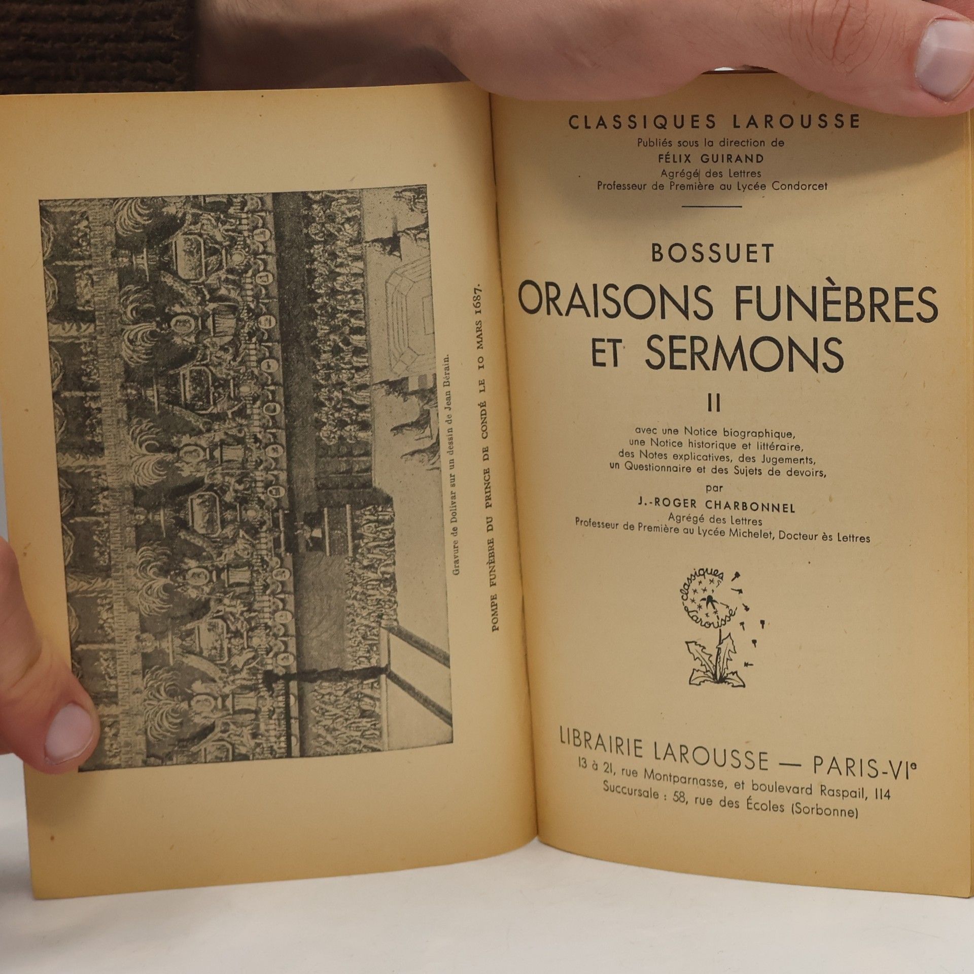 Jacques-Benigne Bossuet Oraisons funèbres et sermons II