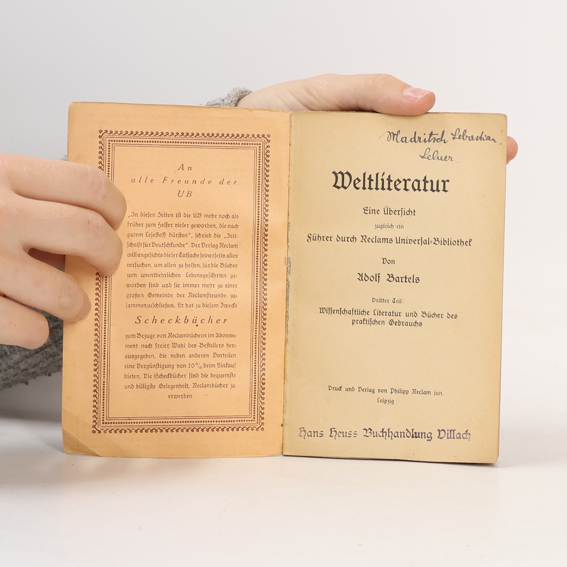 Adolf Bartels Weltliteratur