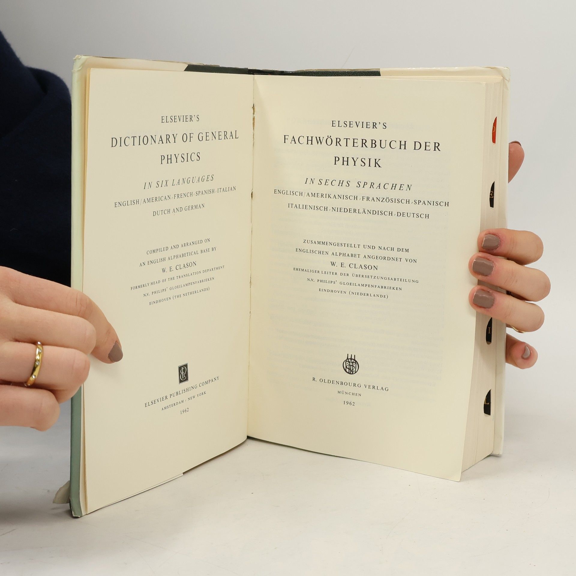 W.E. Clason Elsevier's Fachwörterbuch der Physik