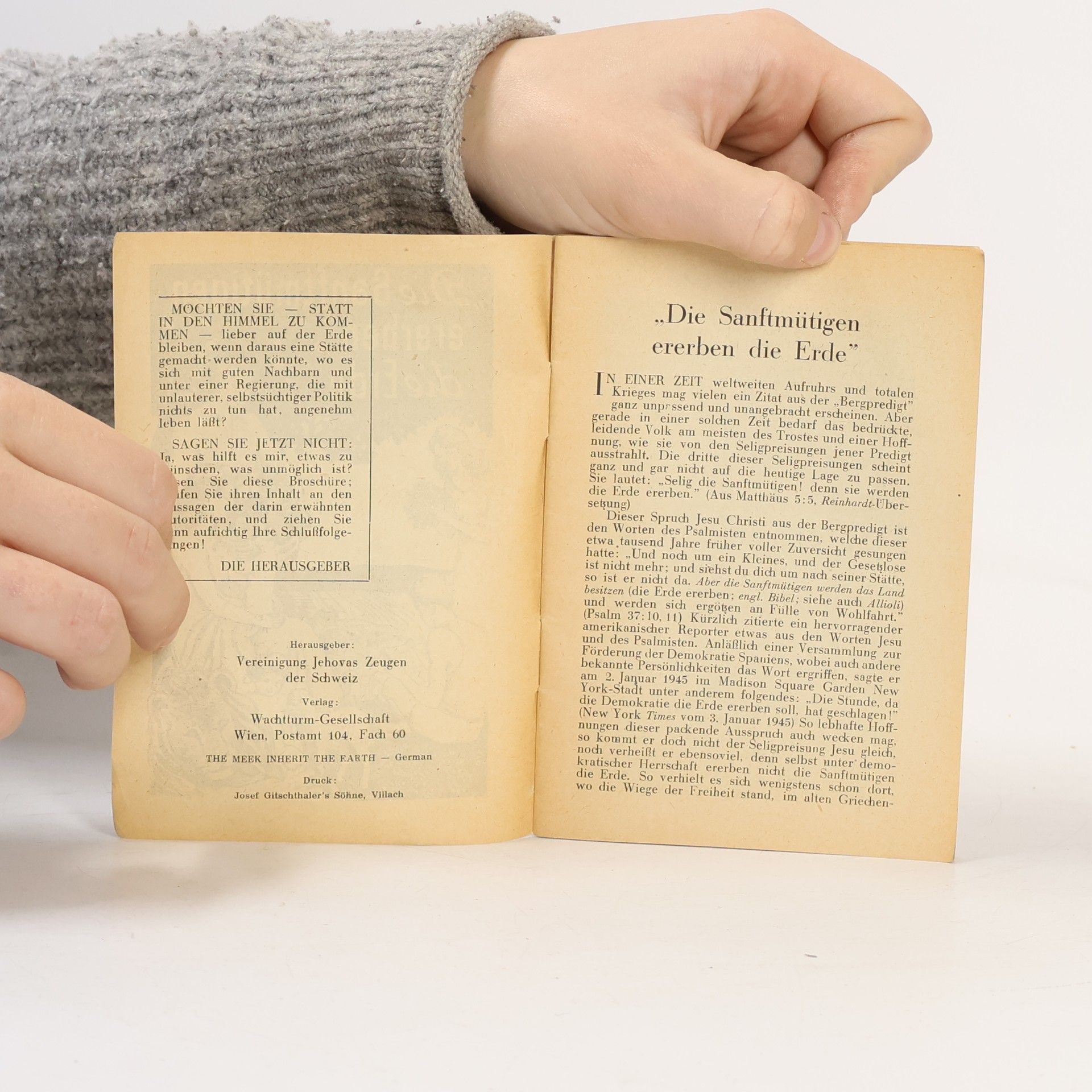 Various authors Die Sanftmütigen ererben die Erde