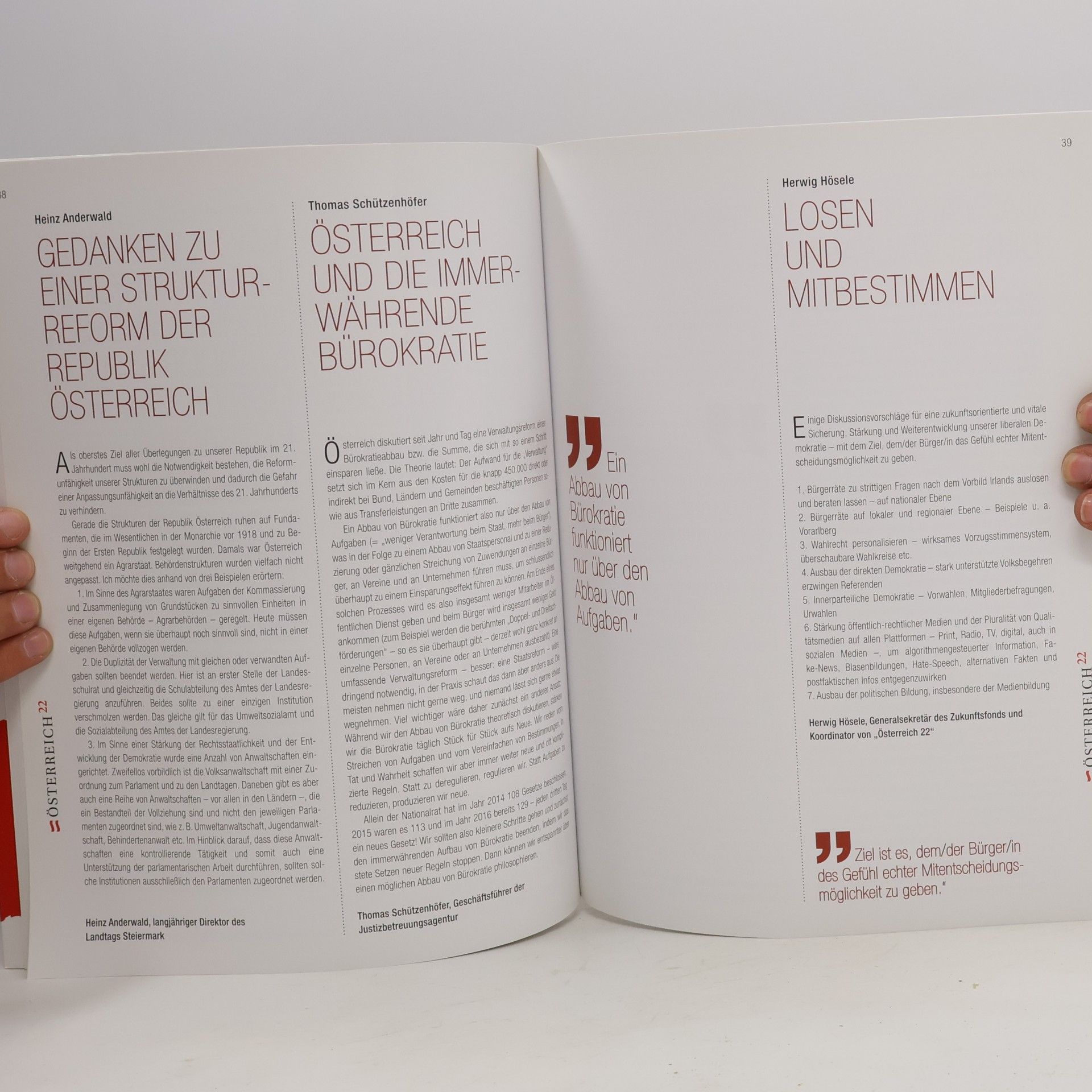 Herwig Hösele Österreich 22 - Die Zukunft unserer Republik