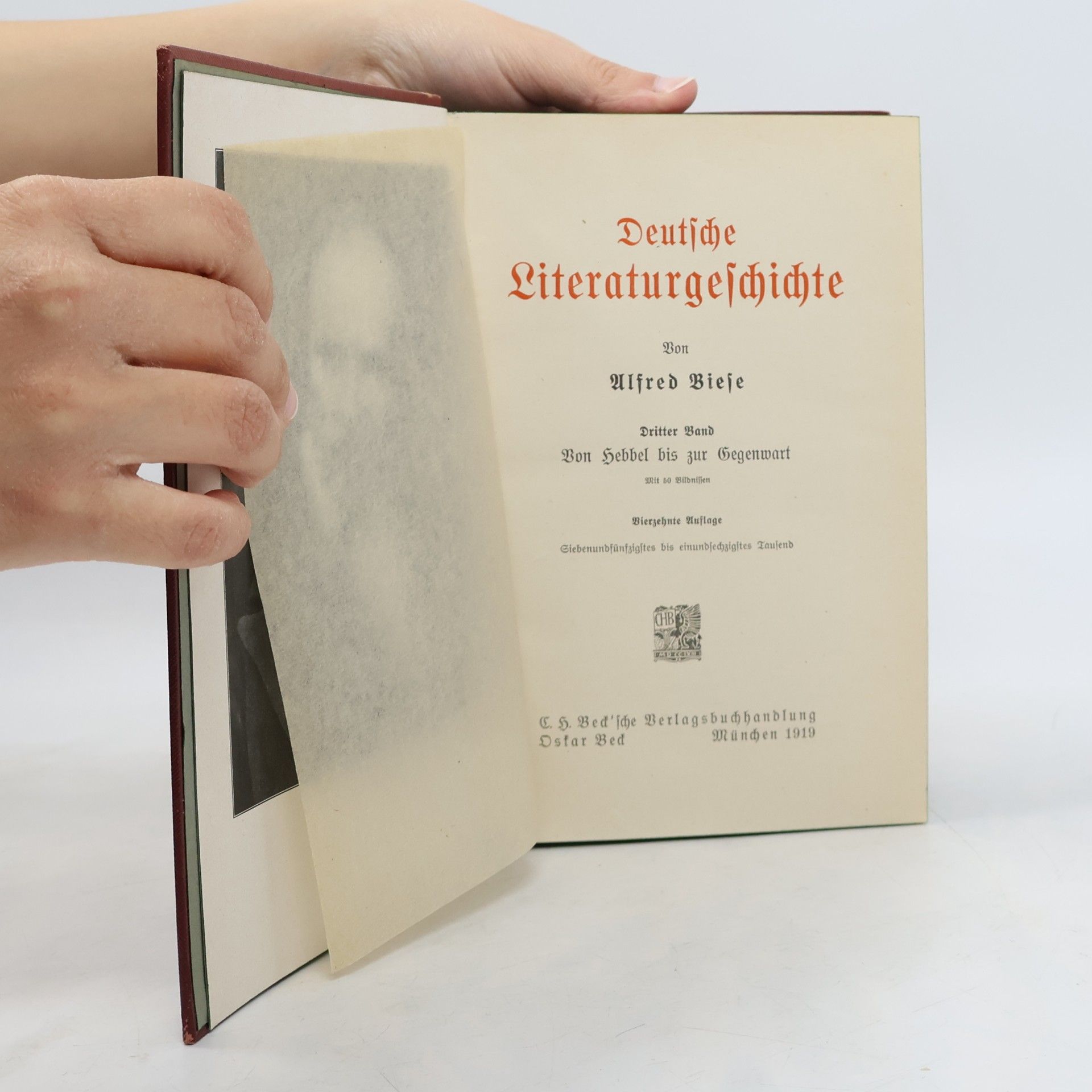 Alfred Biese Deutsche Literaturgeschichte 3