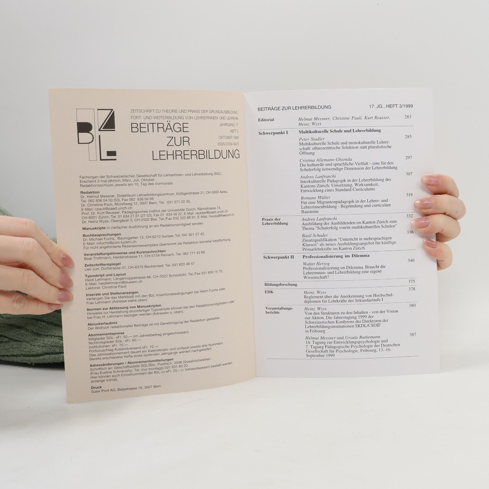 Helmut Messner Beiträge zur Lehrerbildung