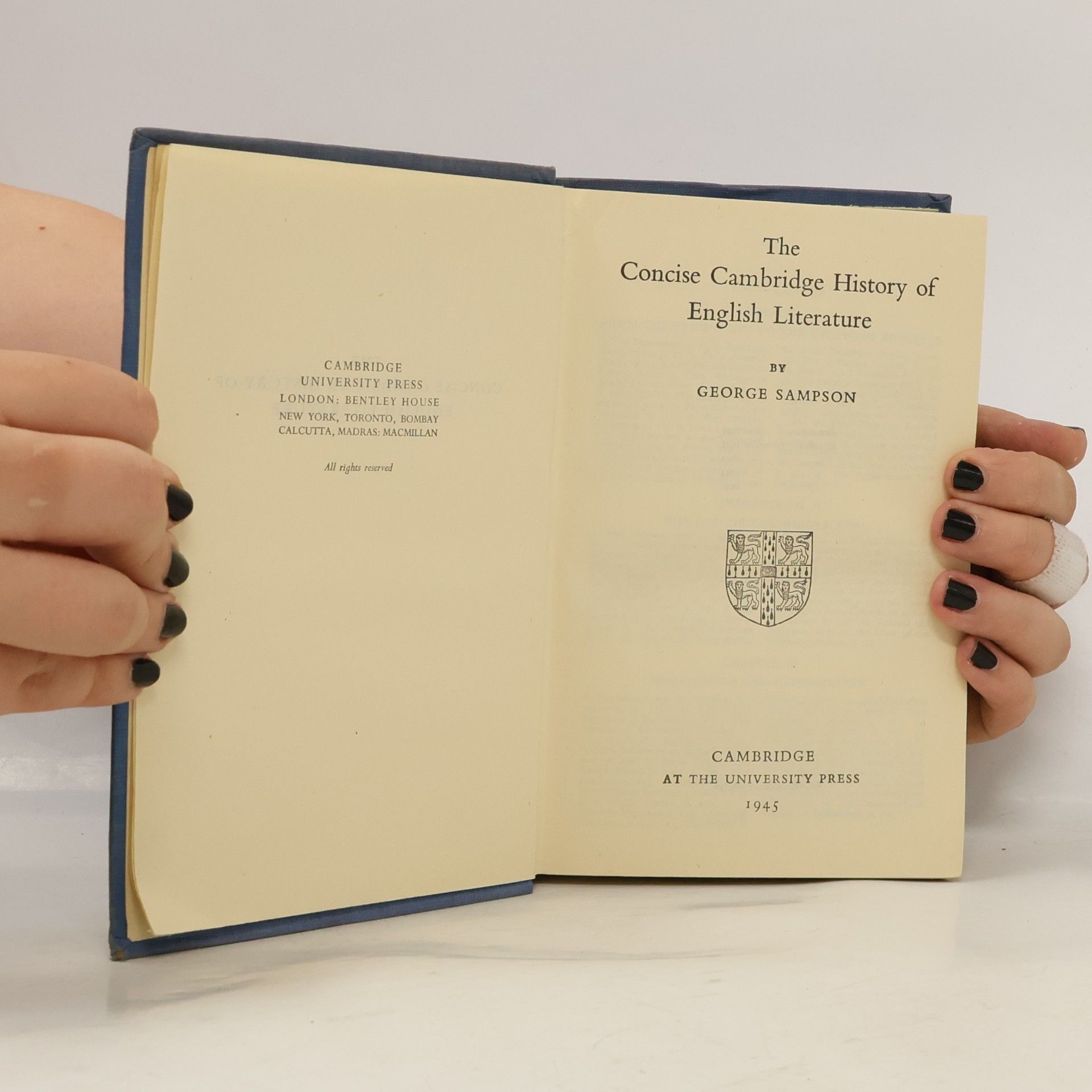 George Sampson THE CONCISE CAMBRIDGE HISTORY OF ENGLISH LITERATURE