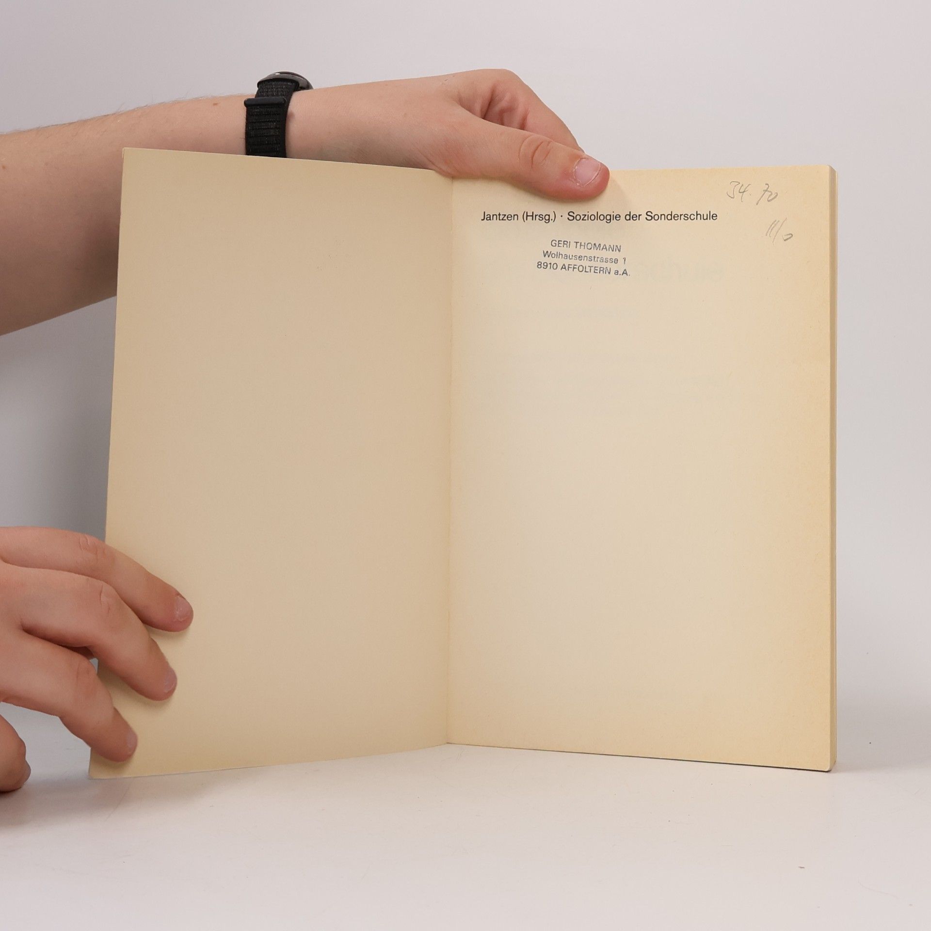 Wolfgang Jantzen Soziologie der Sonderschule