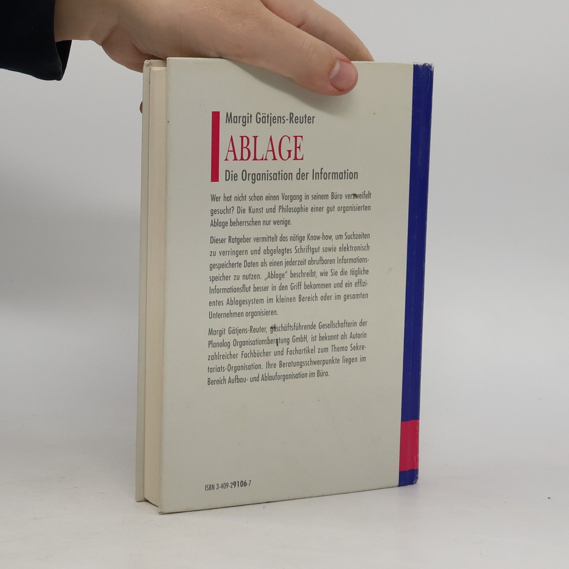 Margit Gätjens-Reuter Ablage. Die Organisation der Information.