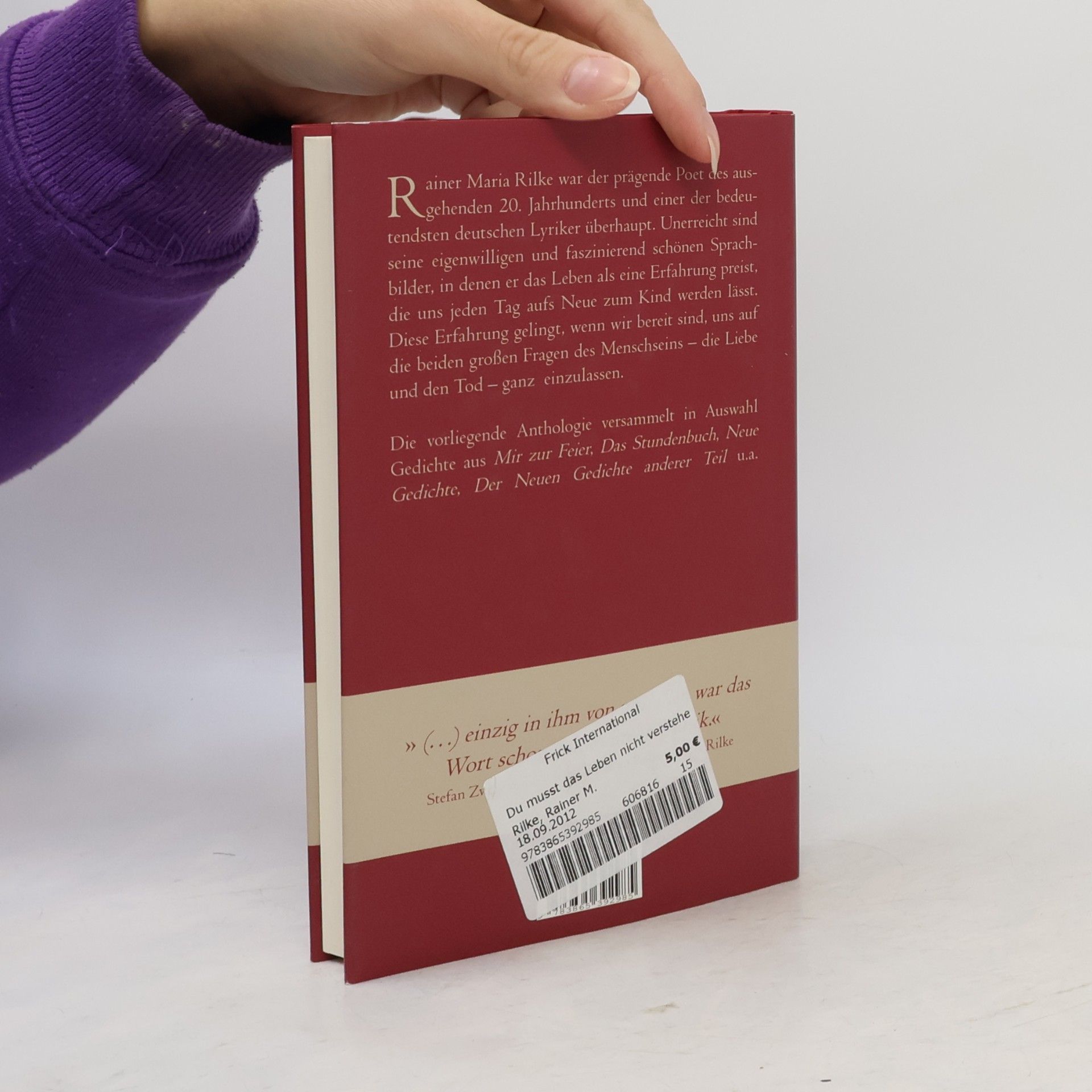 Rainer Maria Rilke Du musst das Leben nicht verstehen : schöne Gedichte