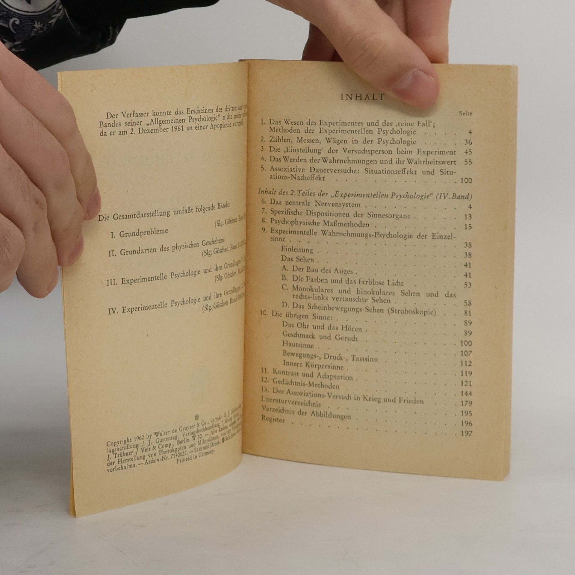 Theodor H. Erismann Allgemeine Psychologie III
