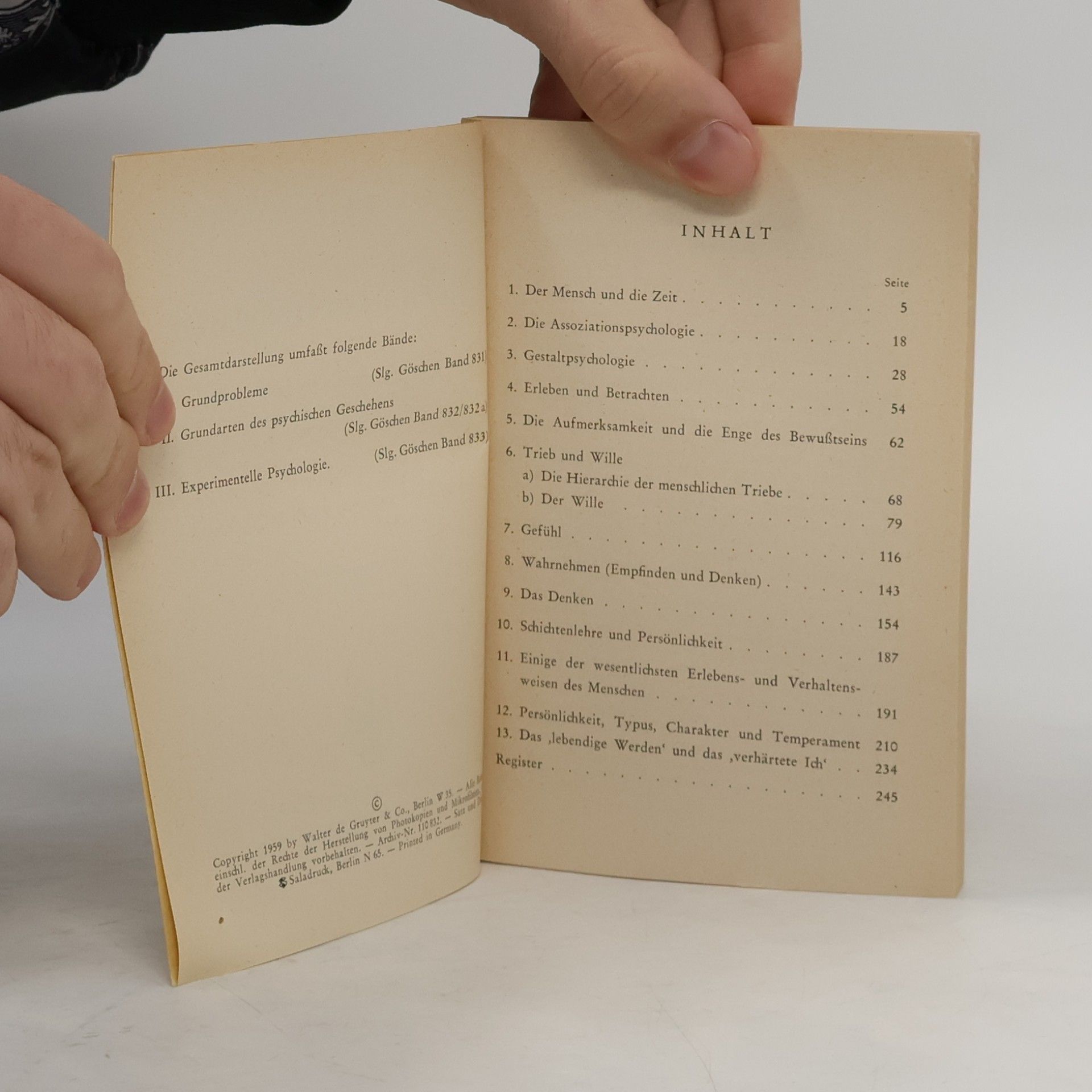 Prof. Dr. Th. Erismann Allgemeine Psychologie II