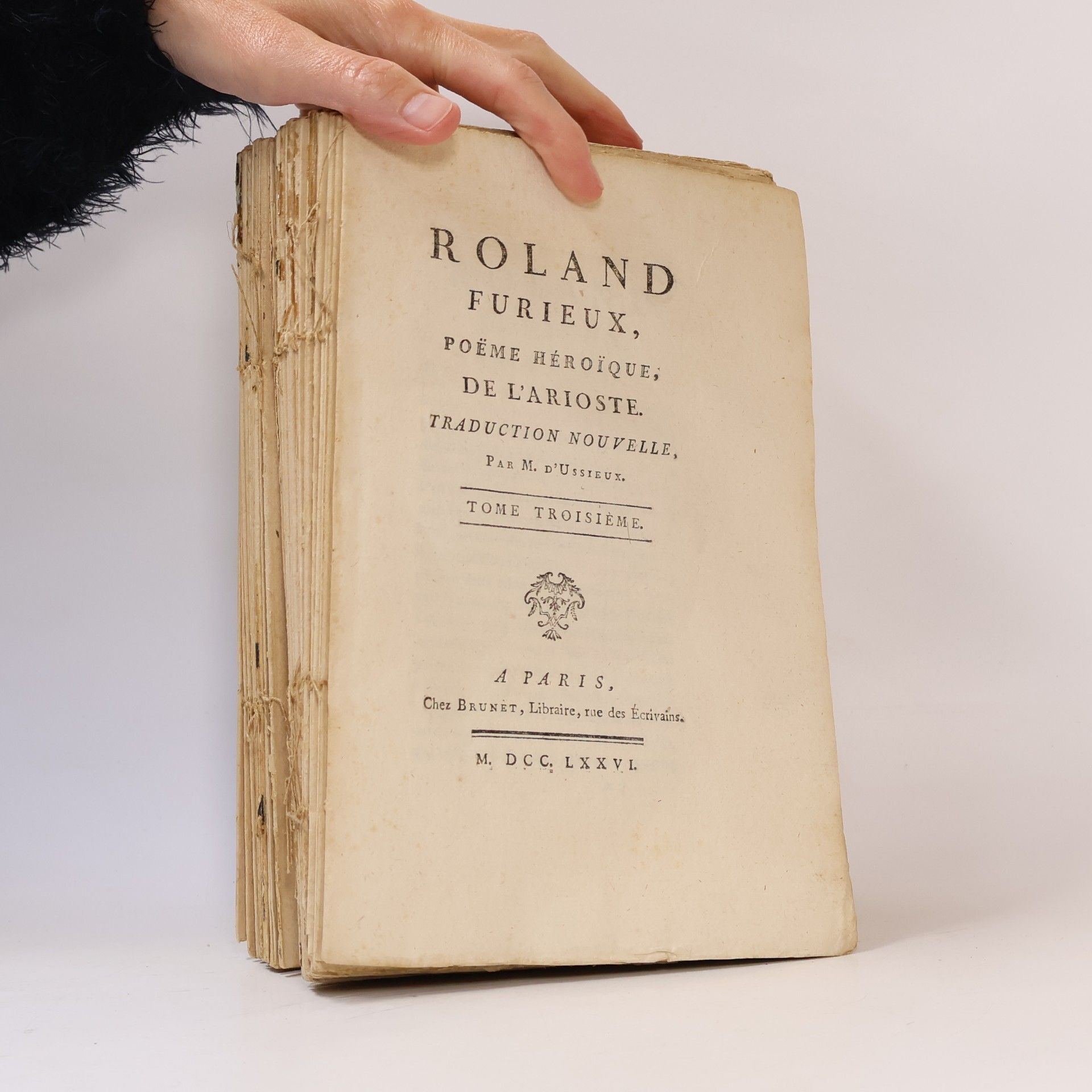 De L'Arioste Roland furieux. Tome troisieme