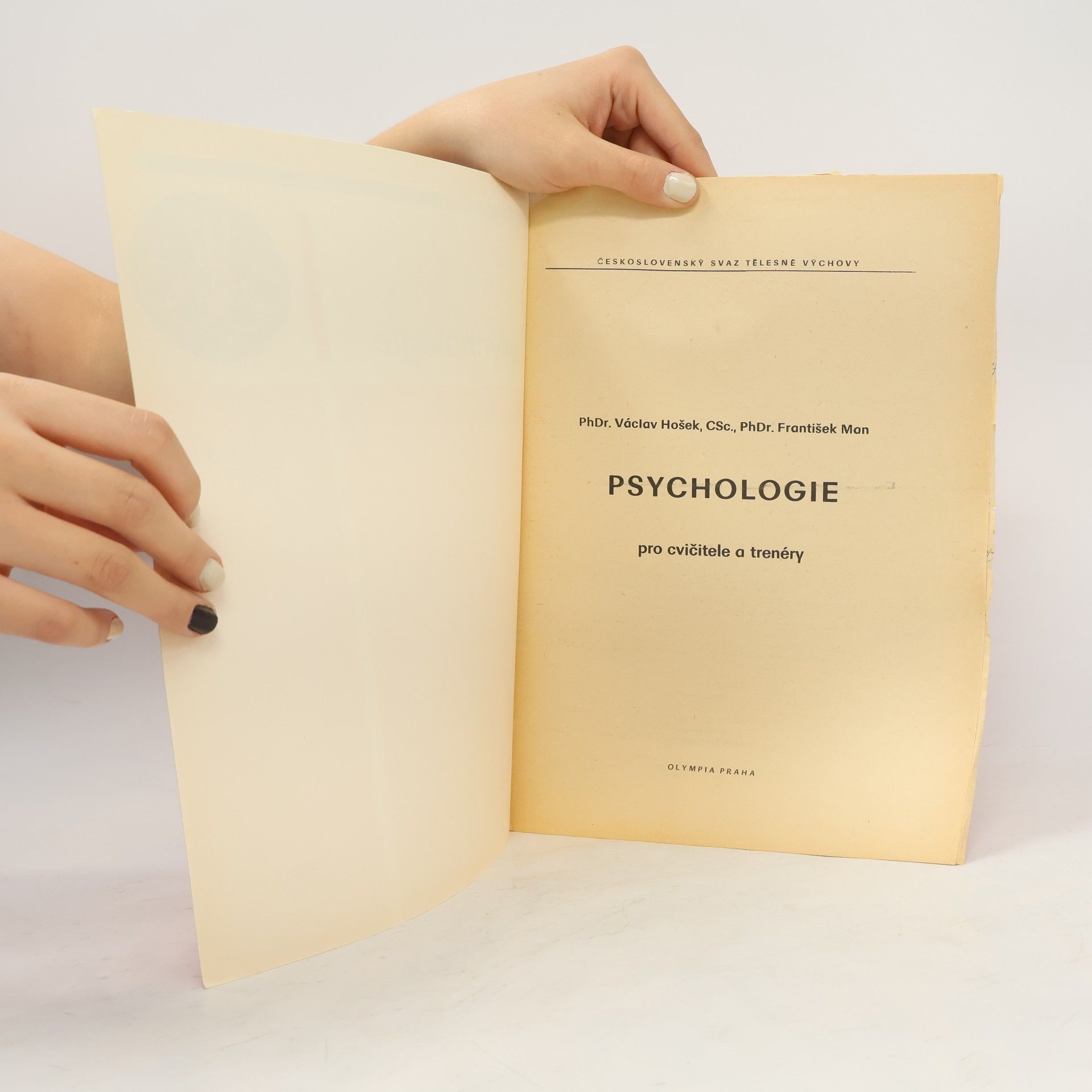Václav Hošek Psychologie pro cvičitele a trenéry