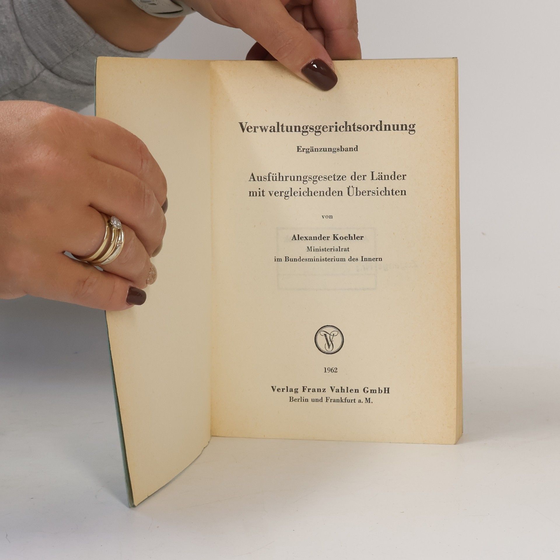 Alexander W. Köhler Verwaltungsgerichtsordnung. Ergänzungsband