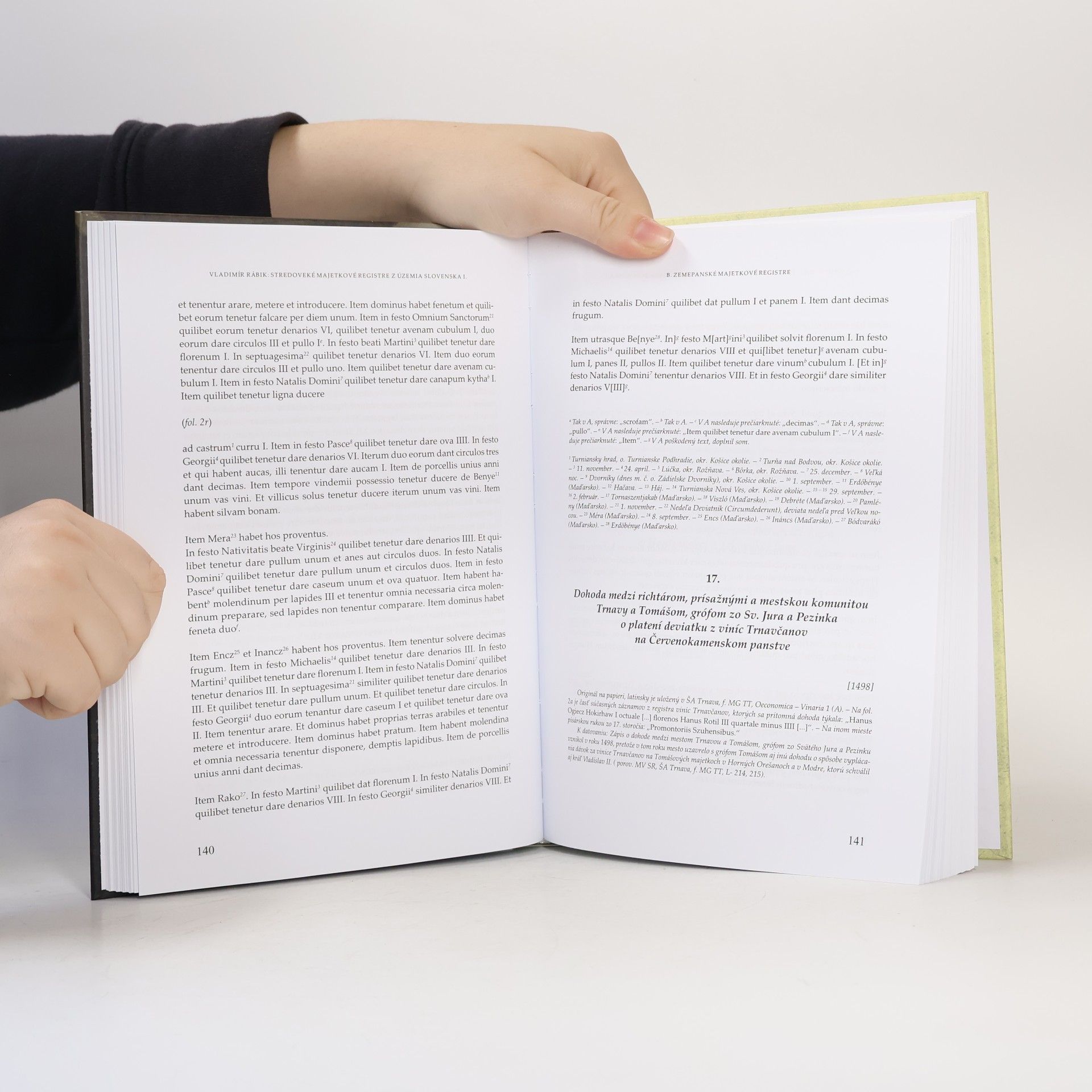 Vladimír Rábik Registra censuum mediaevalia Slovaciae I., Stredoveké majetkové registre z územia Slovenska I. (latinsky, slovensky)