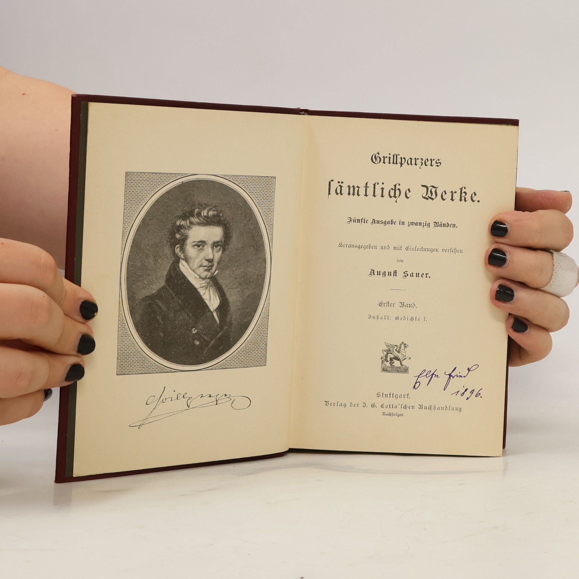 Franz Grillparzer Grillparzers sämmtliche Werke I.