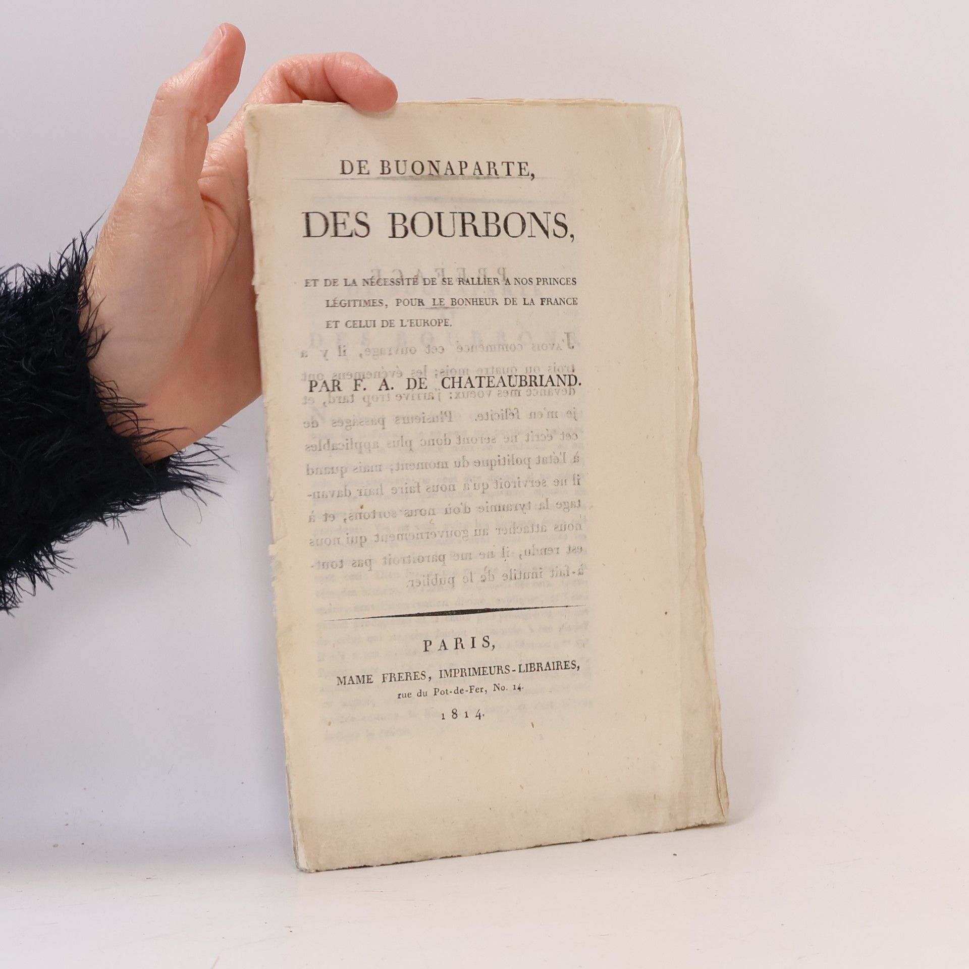 DE BUONAPARTE, DES BOURBONS