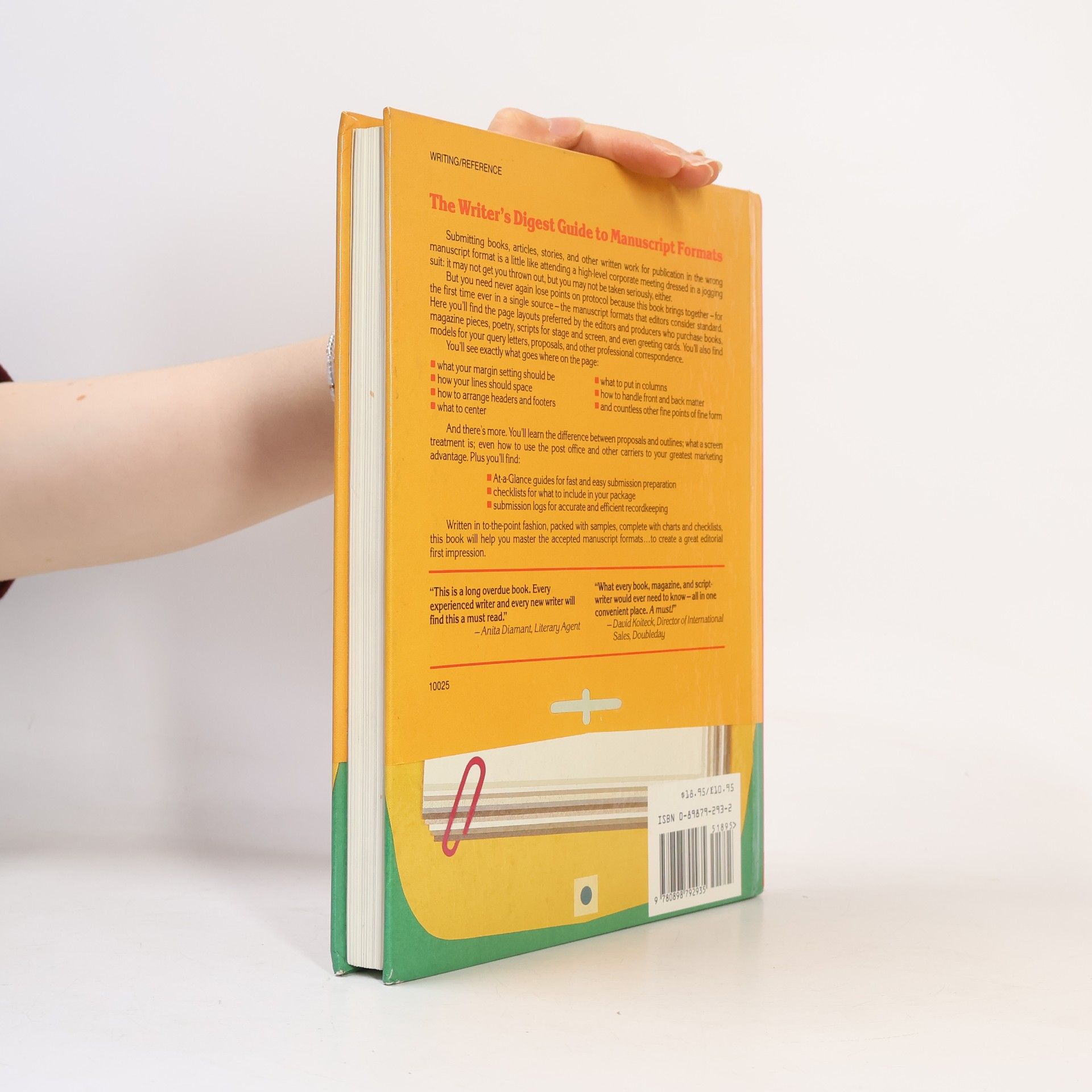 Dian Dincin Buchman The Writer's Digest Guide to Manuscript Formats