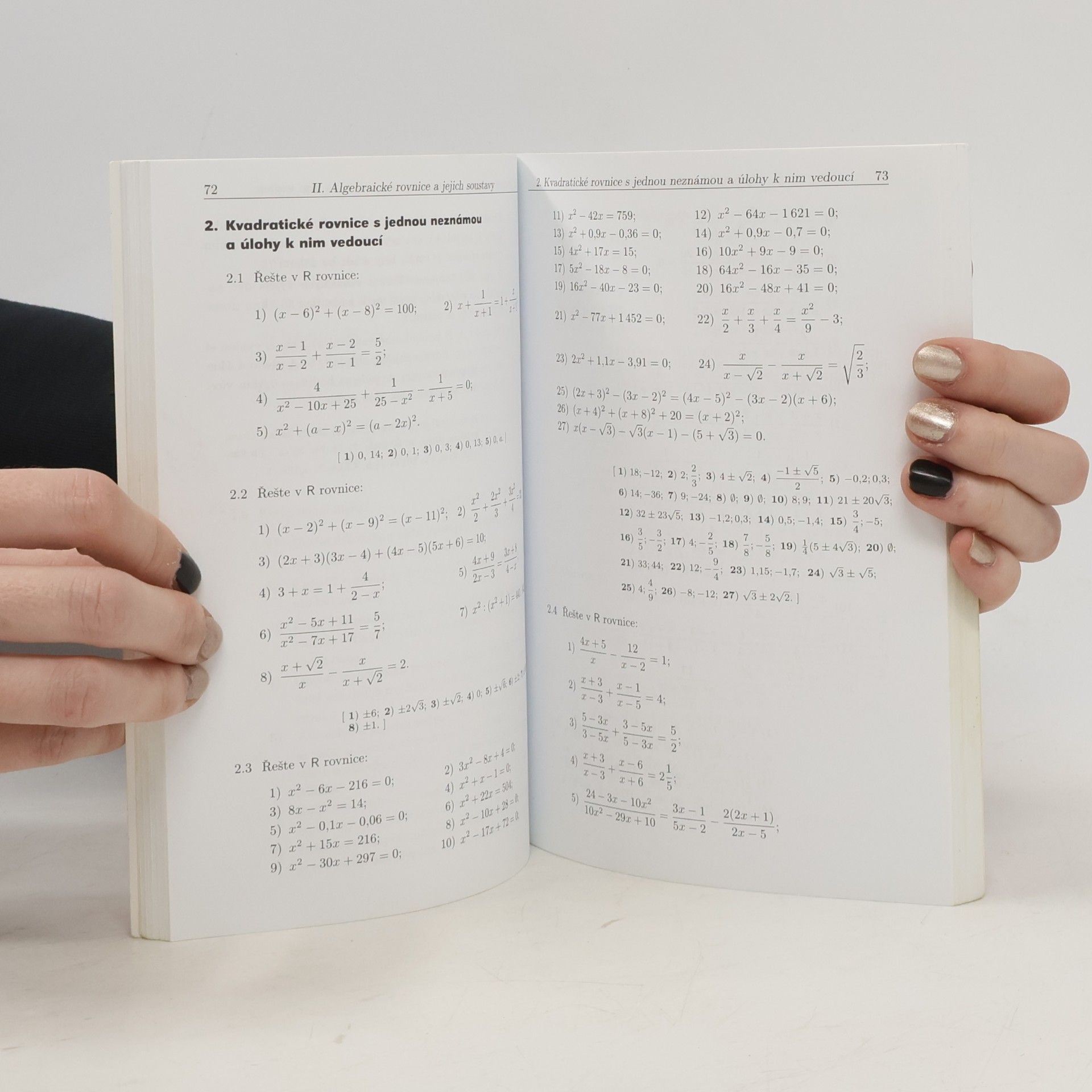 František Janeček Sbírka úloh z matematiky pro střední školy. Výrazy, rovnice, nerovnice a jejich soustavy