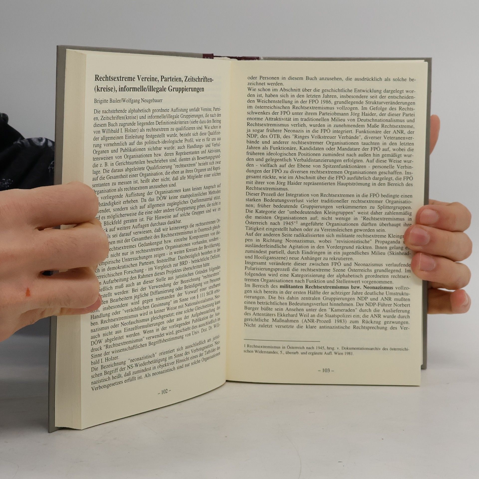 Collectif d'auteurs Handbuch des österreichischen Rechtsextremismus
