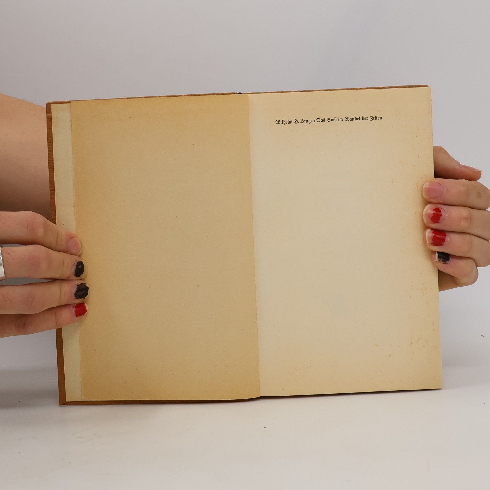 Wilhelm H. Lange Das Buch im Wandel der Zeiten