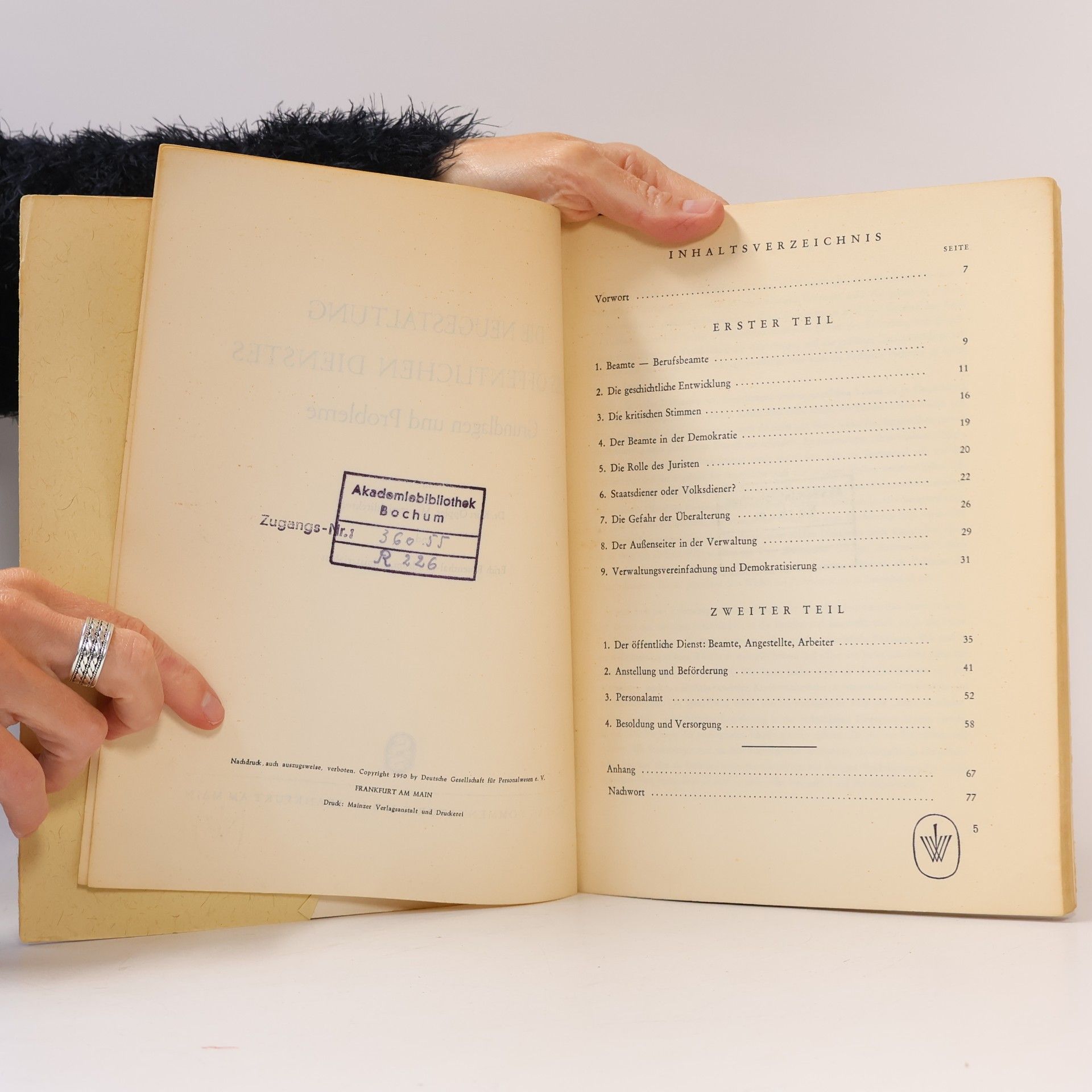 Kurt Oppler Die Neugestaltung des öffentlichen Dienstes