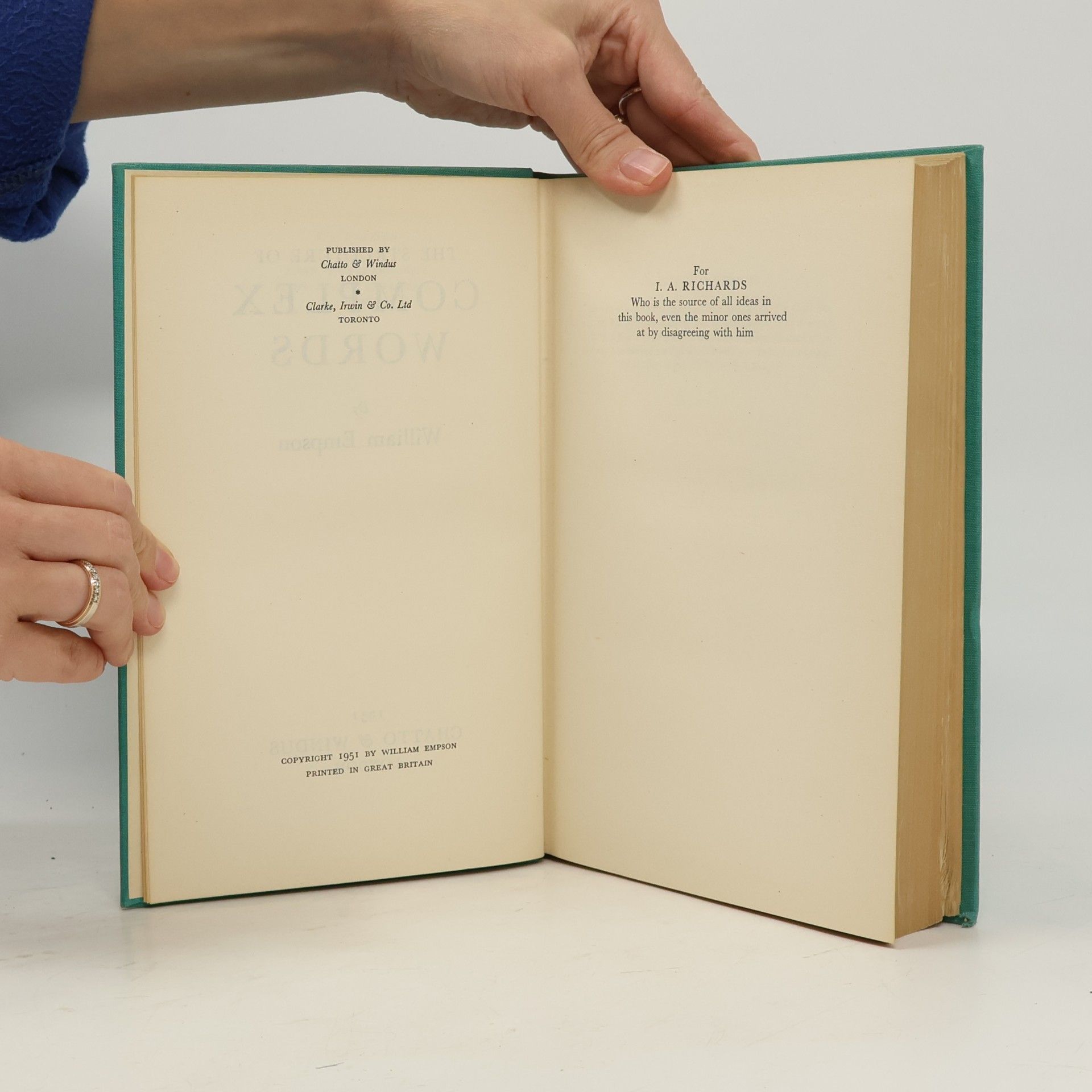 William Empson The Structure of Complex Words