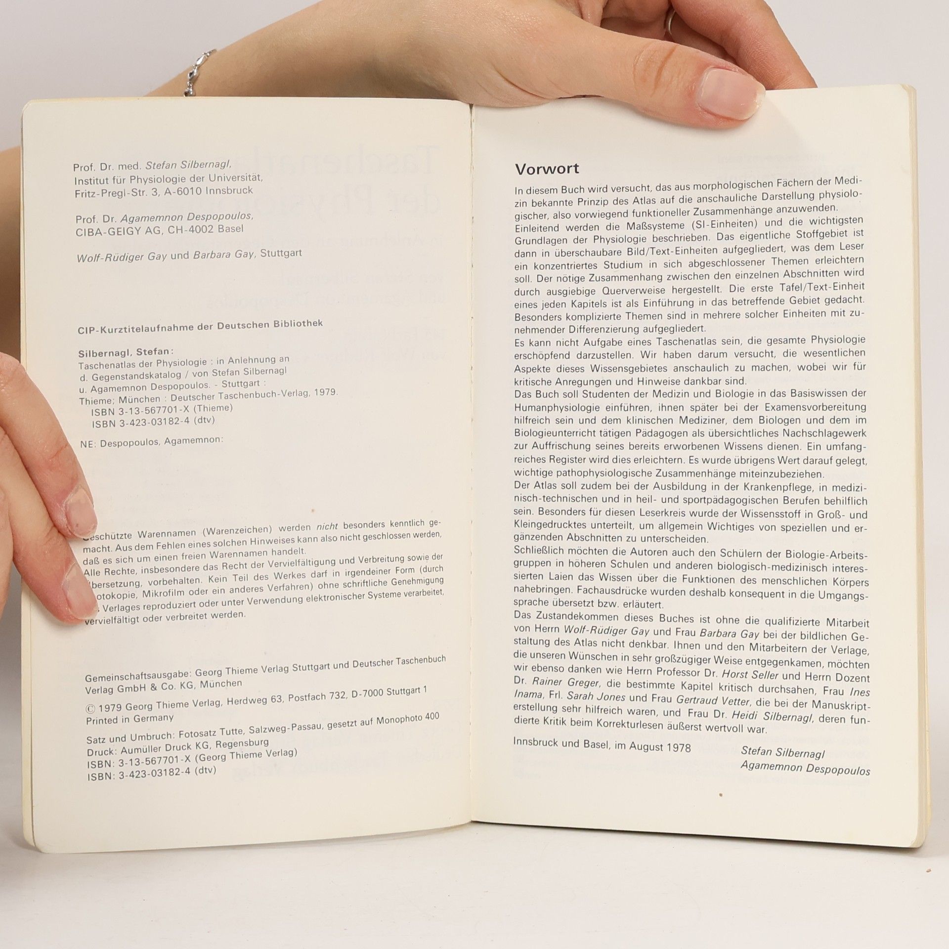S. Silbernagl Taschenatlas der Physiologie