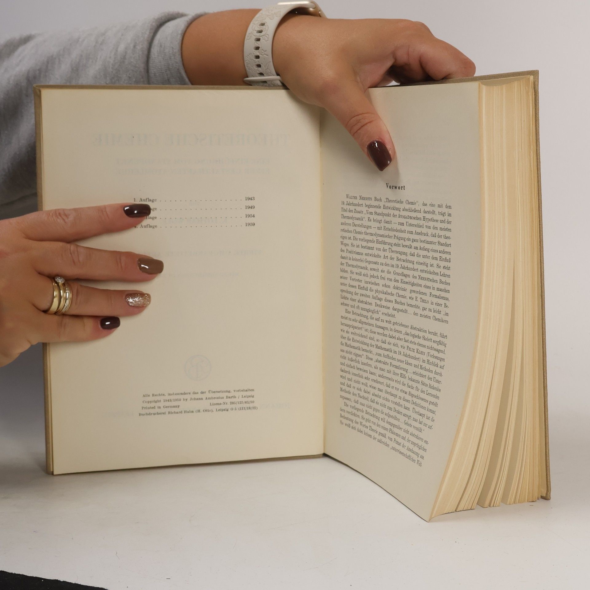 Walter Nernst Theoretische Chemie