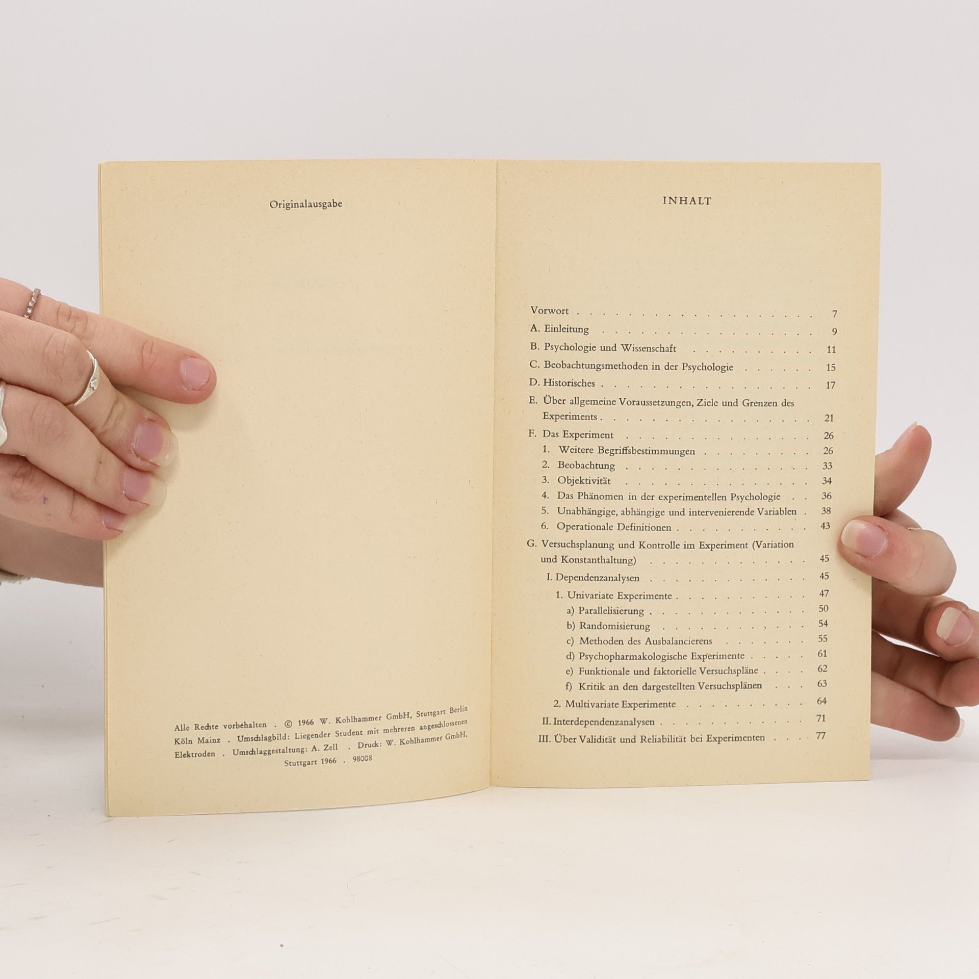 Herbert Selg Einführung in die experimentelle Psychologie