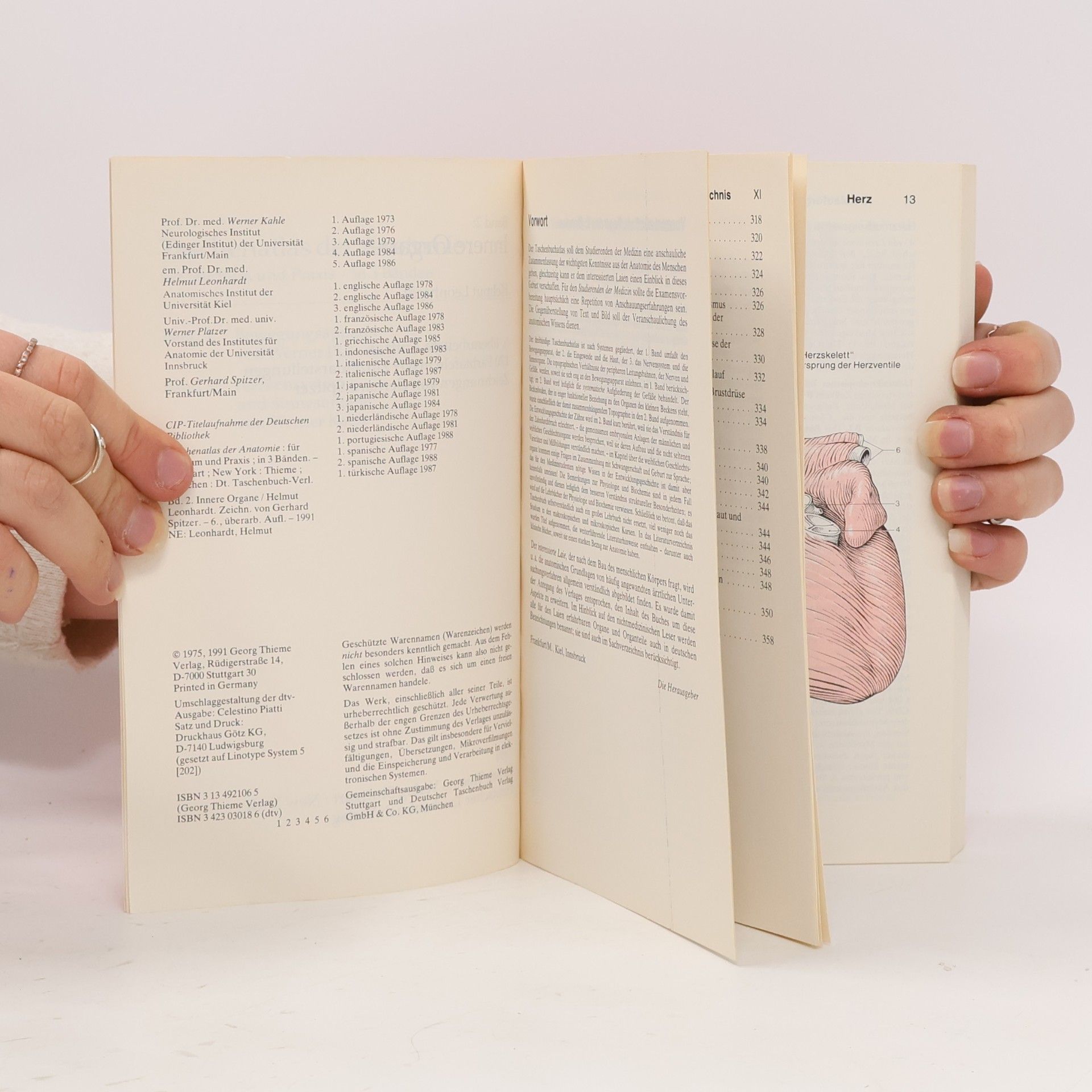 Helmut Leonhardt Dtv-Atlas der Anatomie, Tafeln und Texte. Innere Organe - Band 2