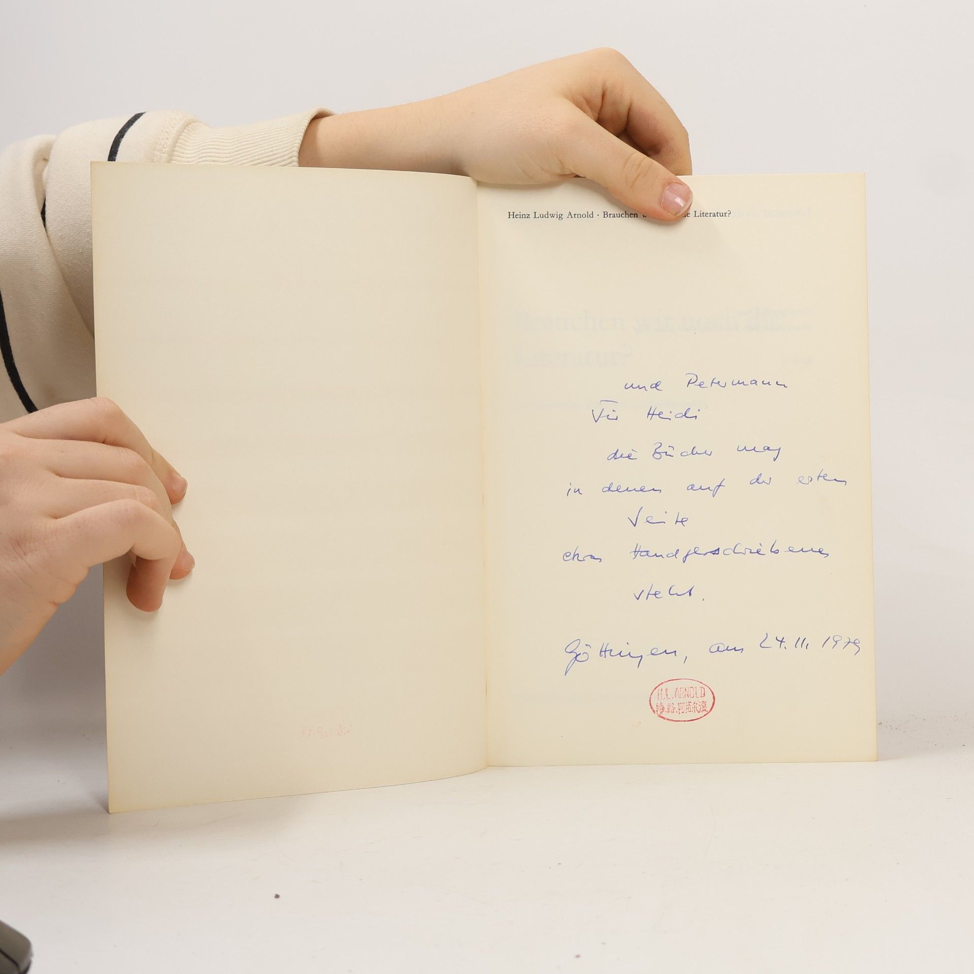Heinz Ludwig Arnold Literatur in der Gesellschaft - 13: Brauchen wir noch die Literatur?