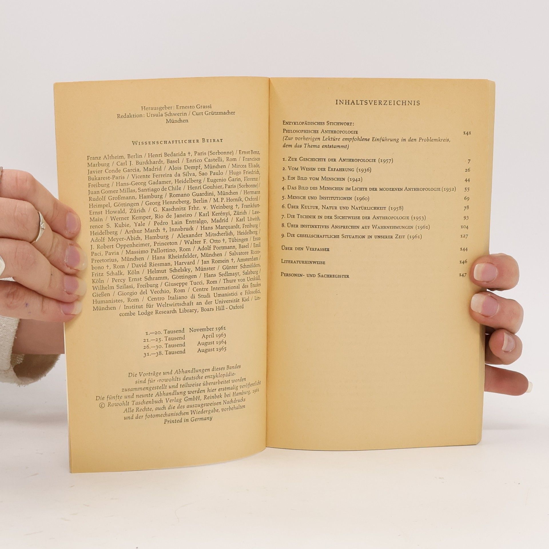 Arnold Gehlen Anthropologische Forschung